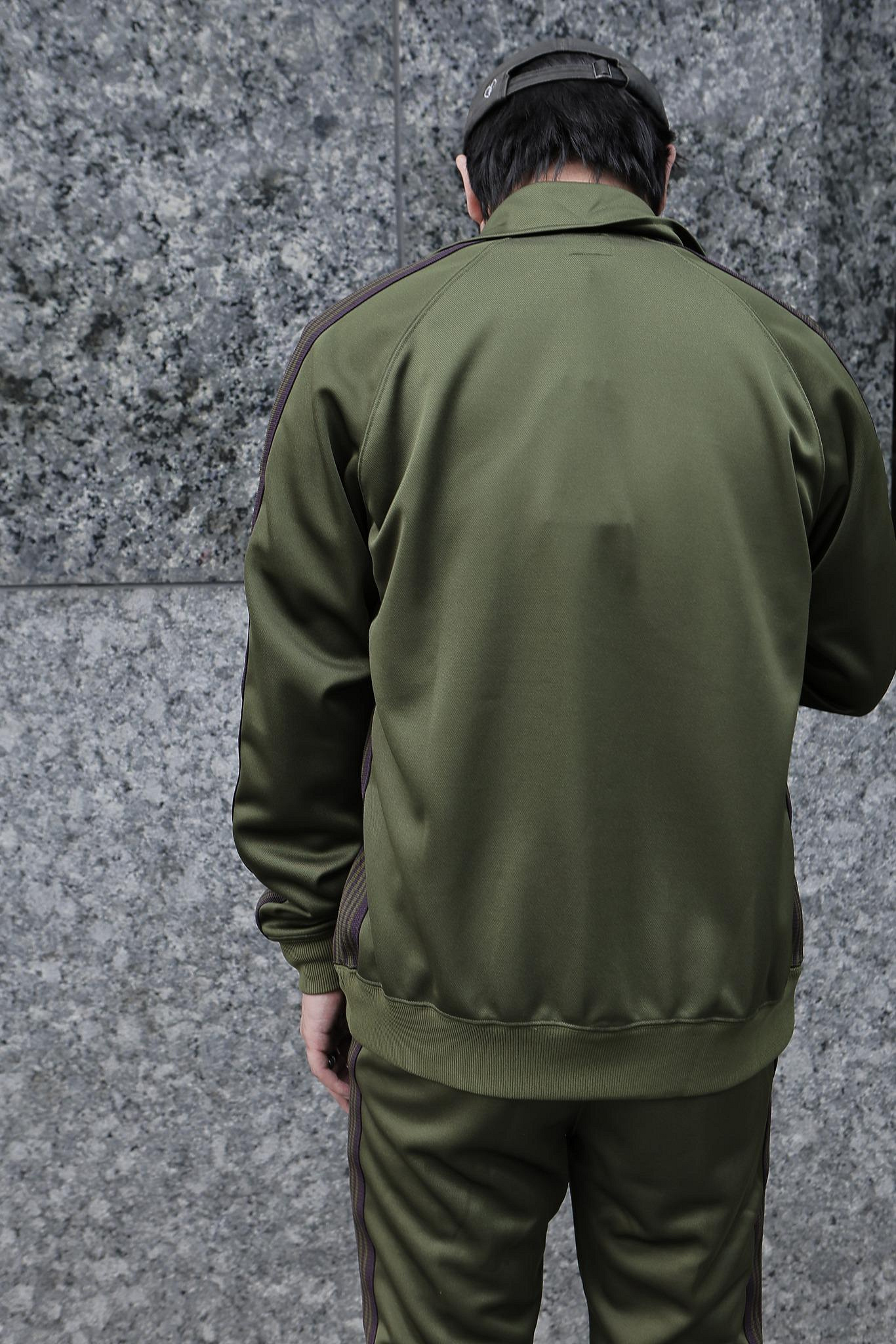 Needles 24SS Narrow Track Jacket - OT226 綠日系運動蝴蝶外套雙拉鍊
