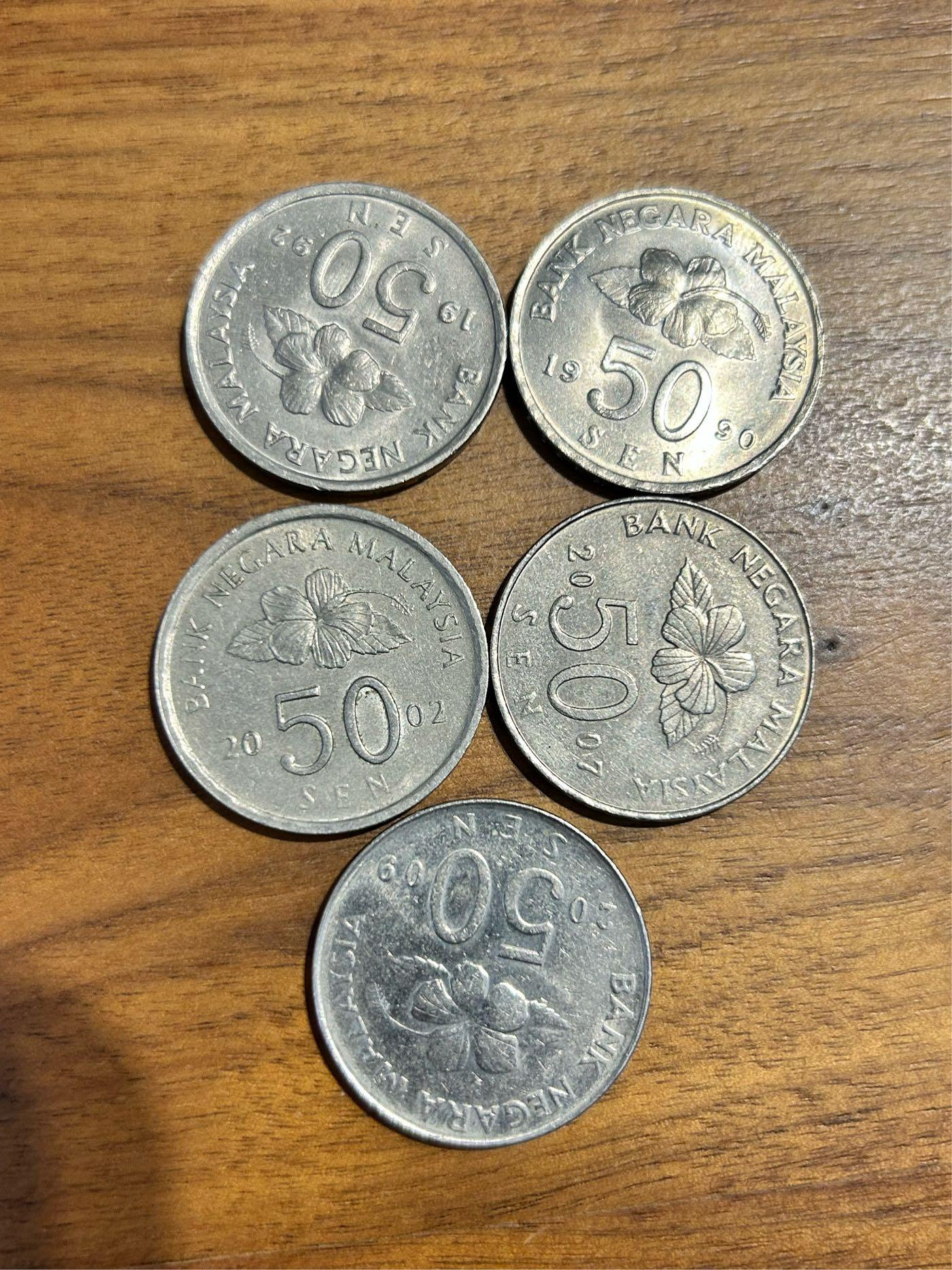 H2Shop】馬來西亞Malaysia 馬幣50仙SEN 令吉1990-2009年風箏圖案錢幣硬幣| Yahoo拍賣