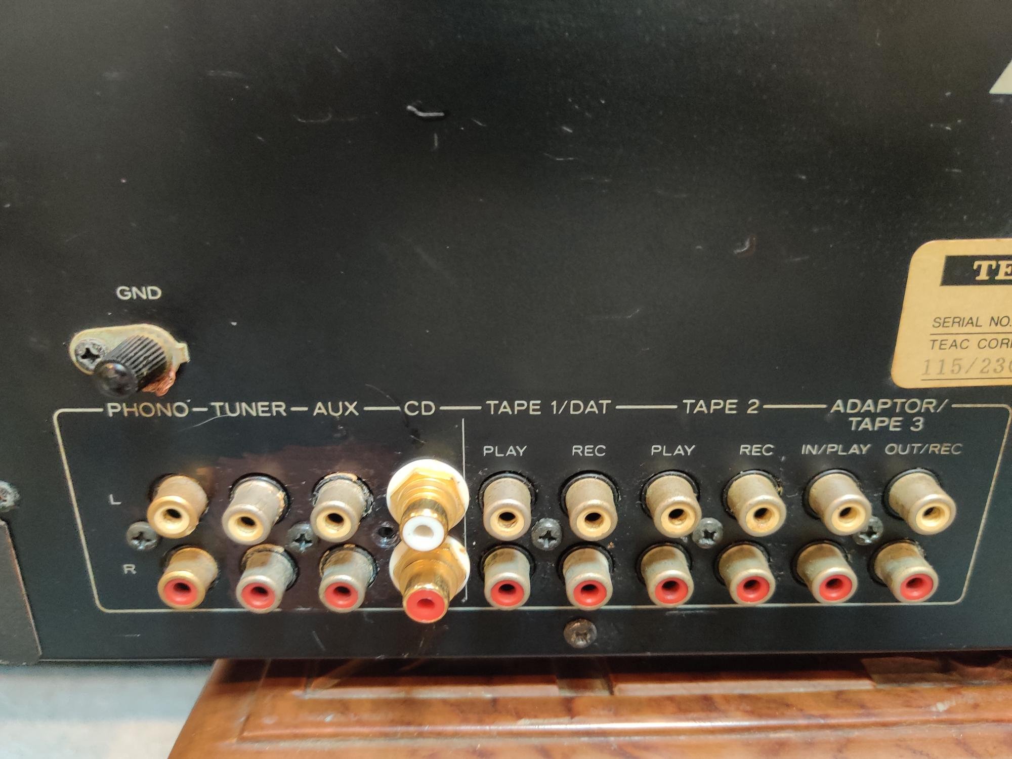 現貨日本製TEAC A-X5000 經典機升級CD 輸入及A+B組喇叭香蕉座如圖115V
