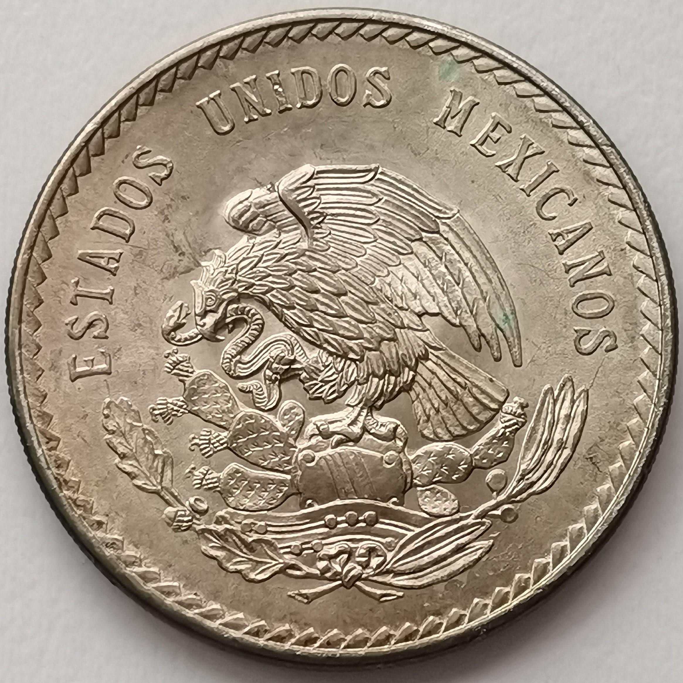 6 墨西哥1947年5比索銀幣瑪雅人夸烏特莫克紀念幣40mm 30g90% | Yahoo拍賣