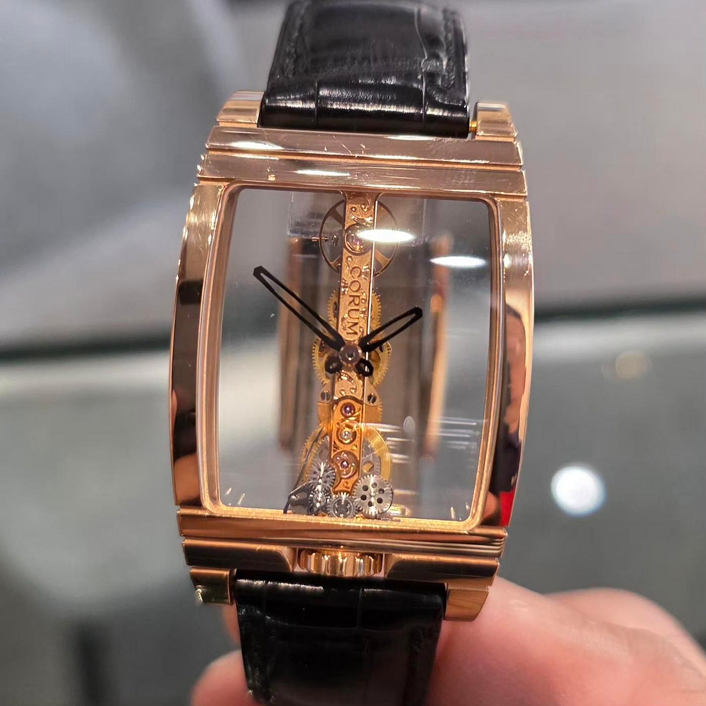 【個人藏錶】 CORUM 崑崙 金橋系列 18k金材質 鏤空面盤 手上鏈機芯 18k金大穿扣 32×41mm 信用卡分期0利率