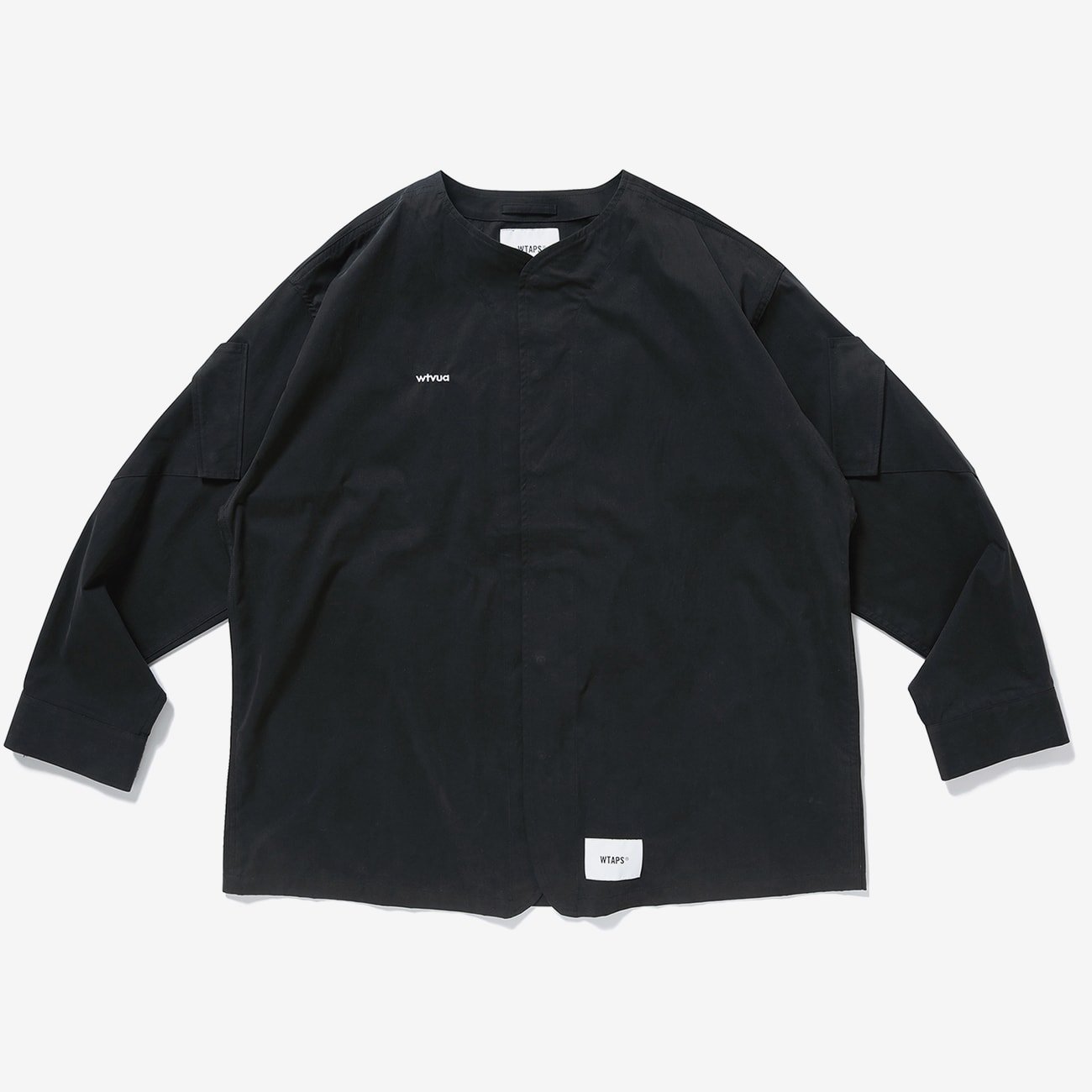 日貨代購CITY】2022SS WTAPS SCOUT LS NYCO TUSSAH 骨頭無領襯衫黑色
