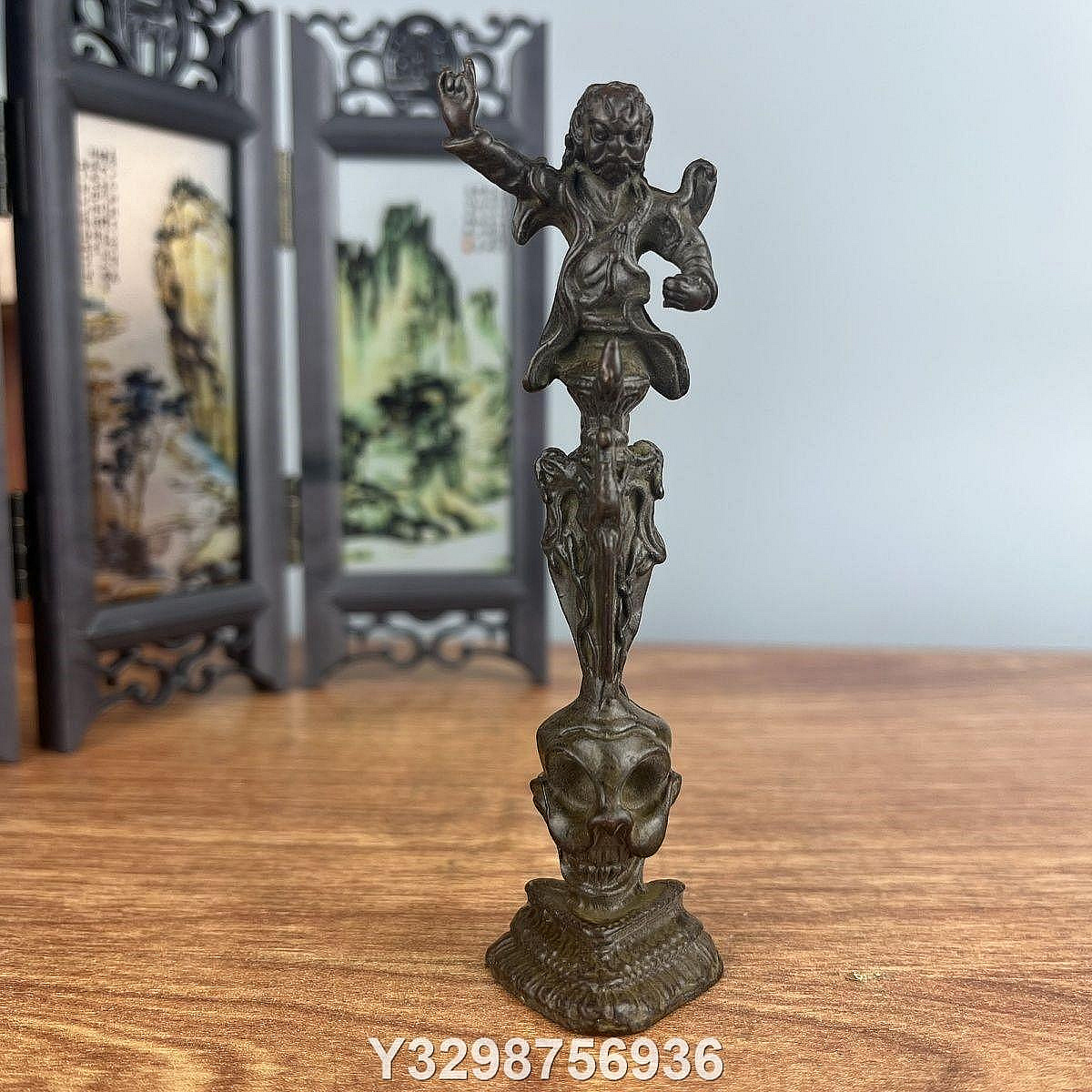 時代金工 古銅鎚出 蓮葉 持手菓子器 F R5996B 時代金工 古銅鎚出 蓮葉