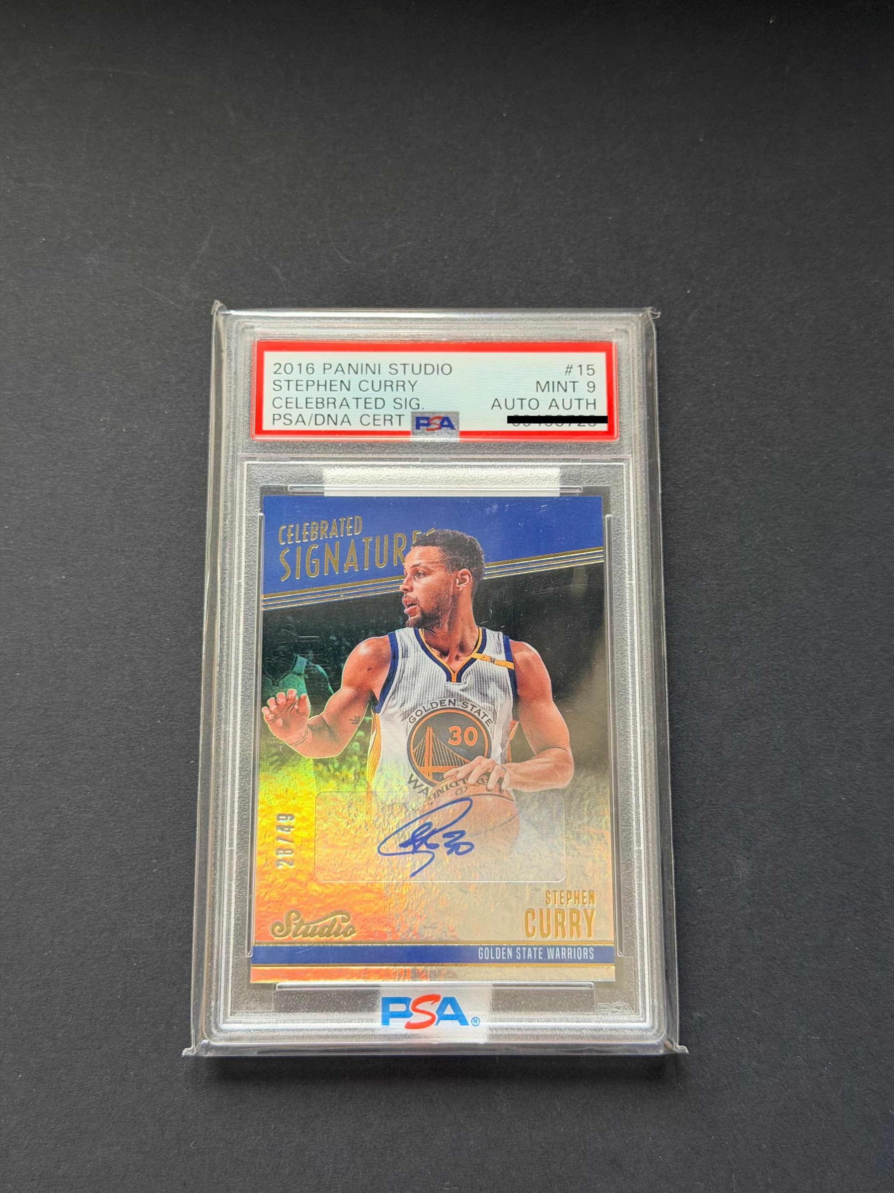 2016-17 Stephen Curry Studio auto 簽49編psa 9 | Yahoo拍賣