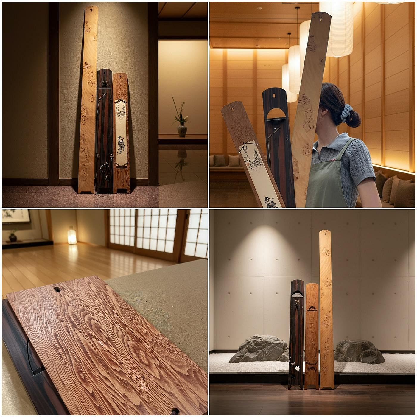 衝立(簾) 和風　和室　骨董 4/28結標日本原木大型擺飾立屏和室書院裝飾木板CED0456 -生活美學竹簾