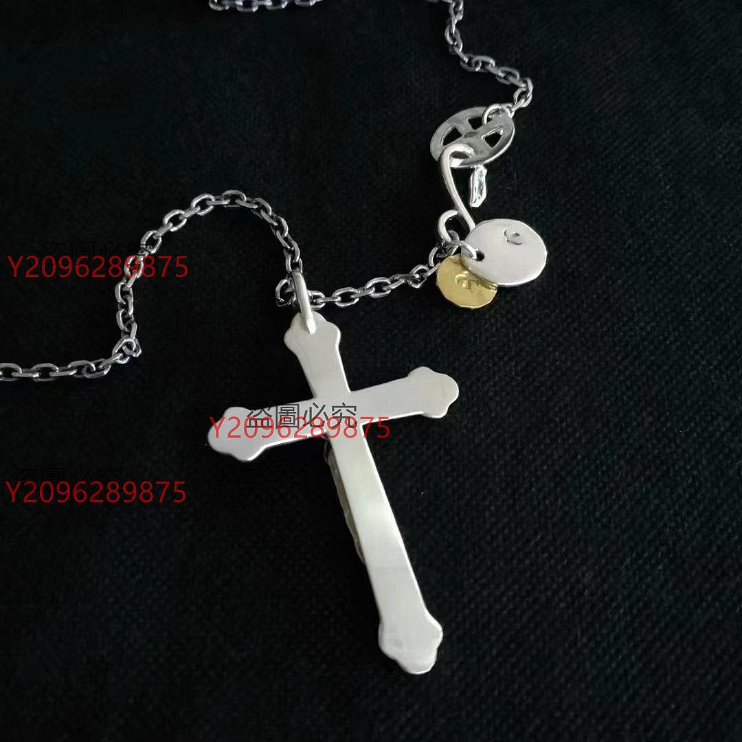 余文樂同款Goro's 高橋吾郎金貝羽十字架吊墜鏈925純銀日潮項鏈鏈