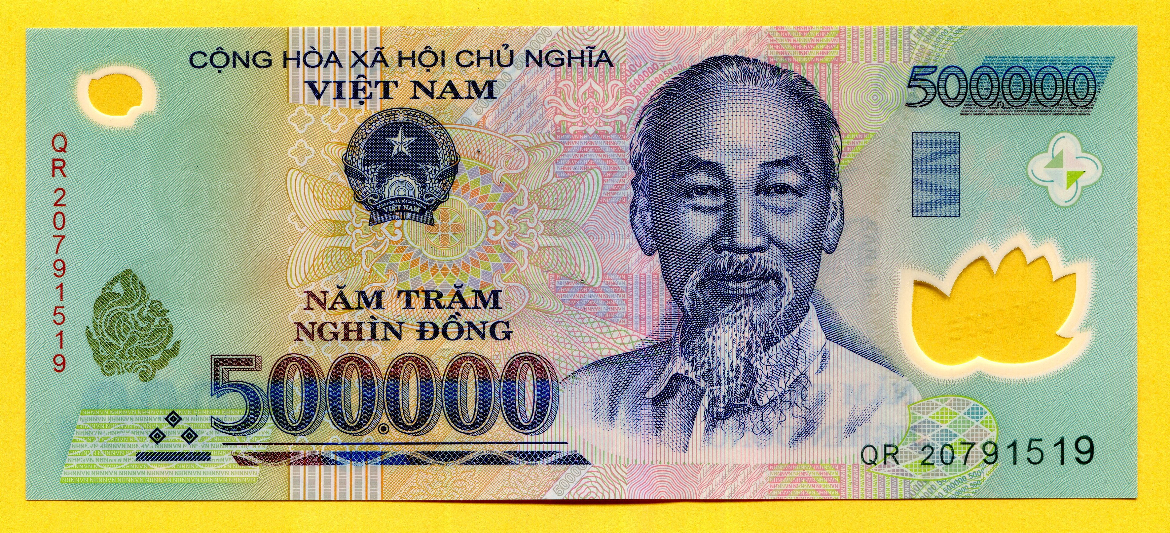 全新UNC 越南500000盾越南50萬塑料鈔胡志明頭像年份隨機紀念幣錢幣紙幣| Yahoo拍賣