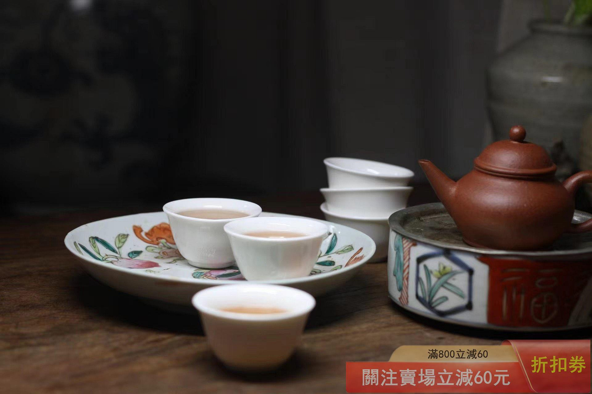 八九十年代德化白瓷工夫茶明式撇口杯馬蹄杯若深杯品茗杯茶杯建白【祈福