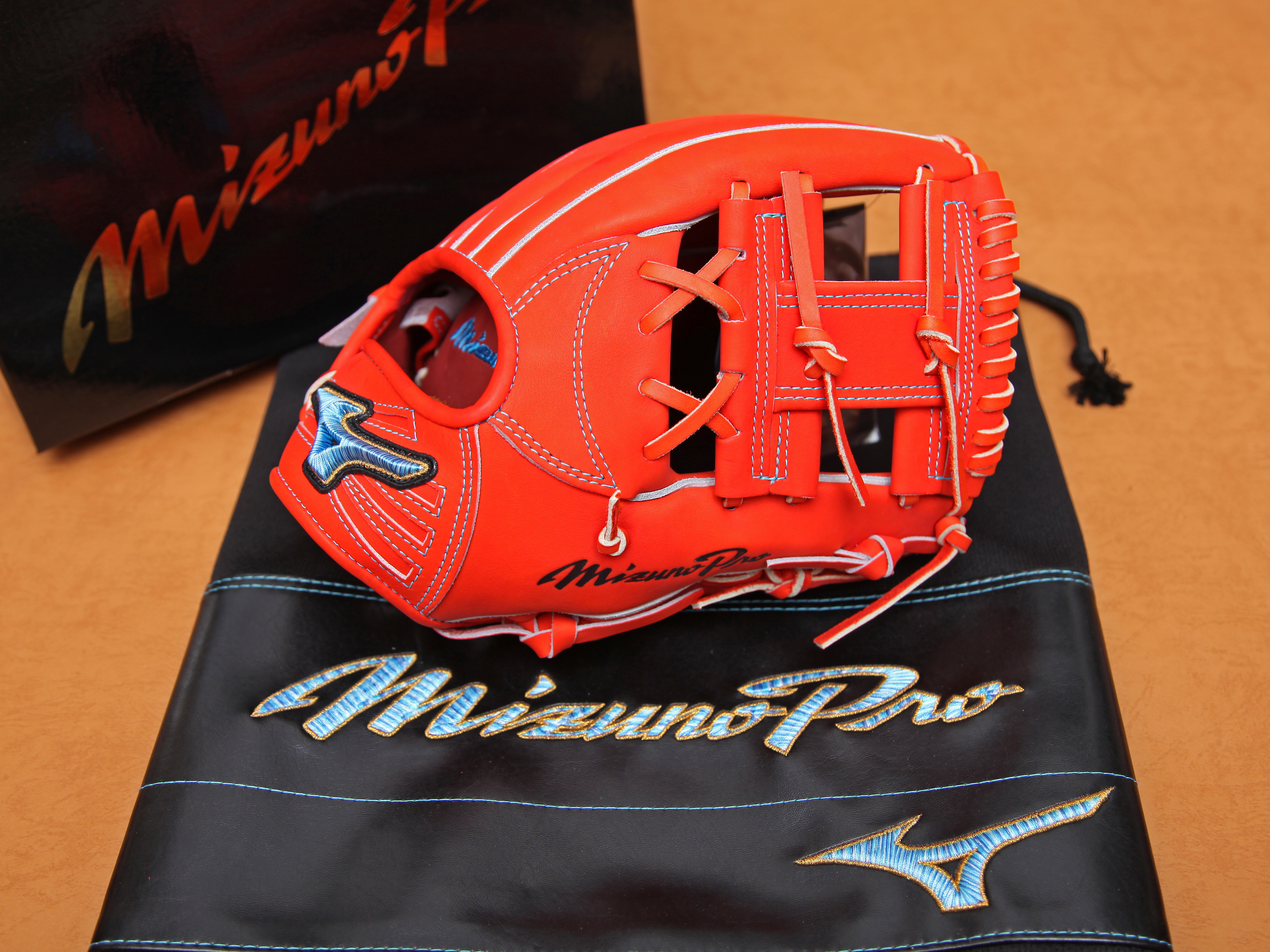 美津濃MIZUNO PRO HAGA JAPAN 波賀日本製奧運藍標硬式坂本勇人內野工字