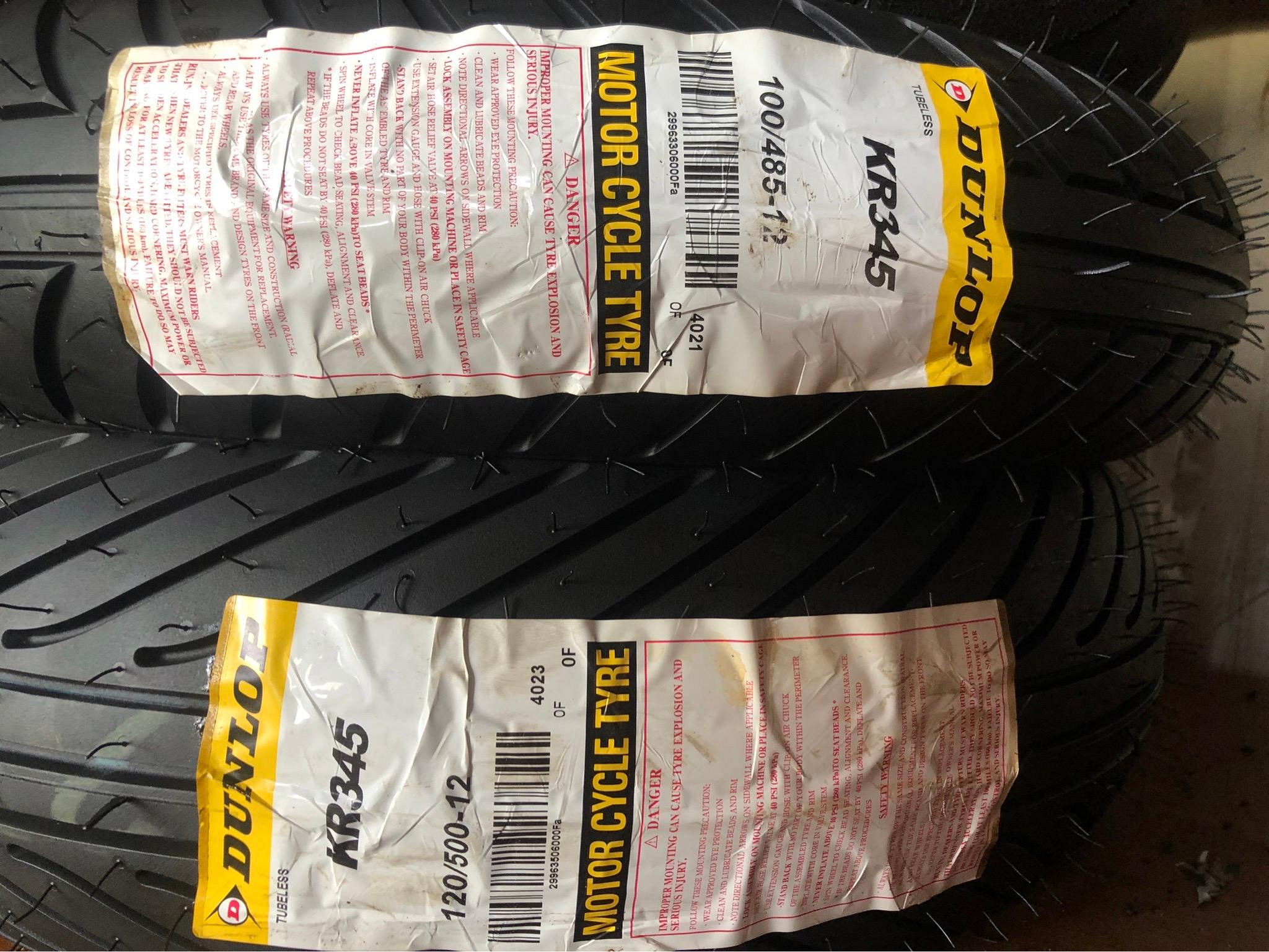 DUNLOP KR345 100/485 120/500 日本製12吋競技雨胎一對| Yahoo拍賣