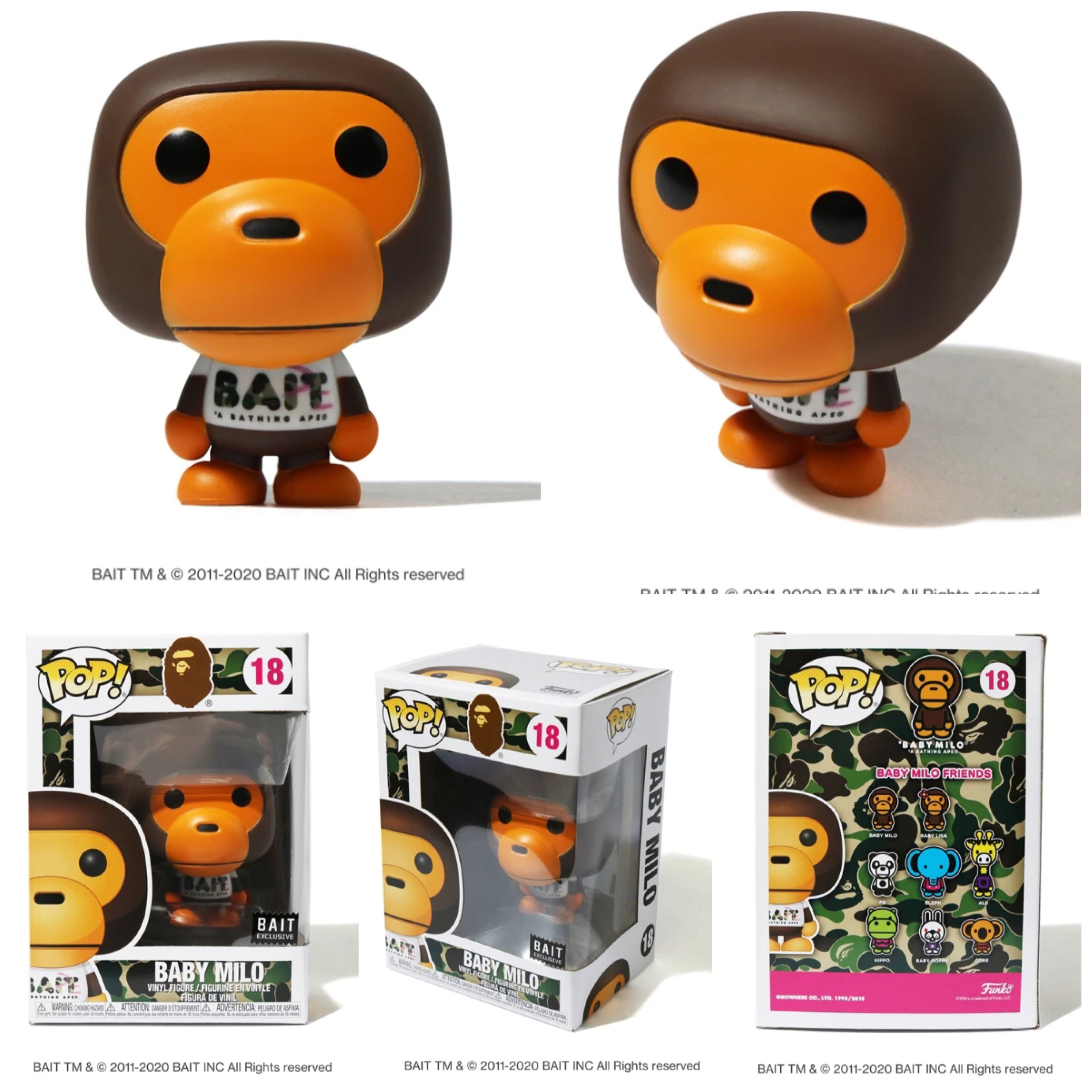 A BATHING APE - BABY MILO X BAIT X FUNKO FIGURE ラスト1点 A BATHING APE - BABY MILO X BAIT X FUNKO FIGURE ラスト1点の