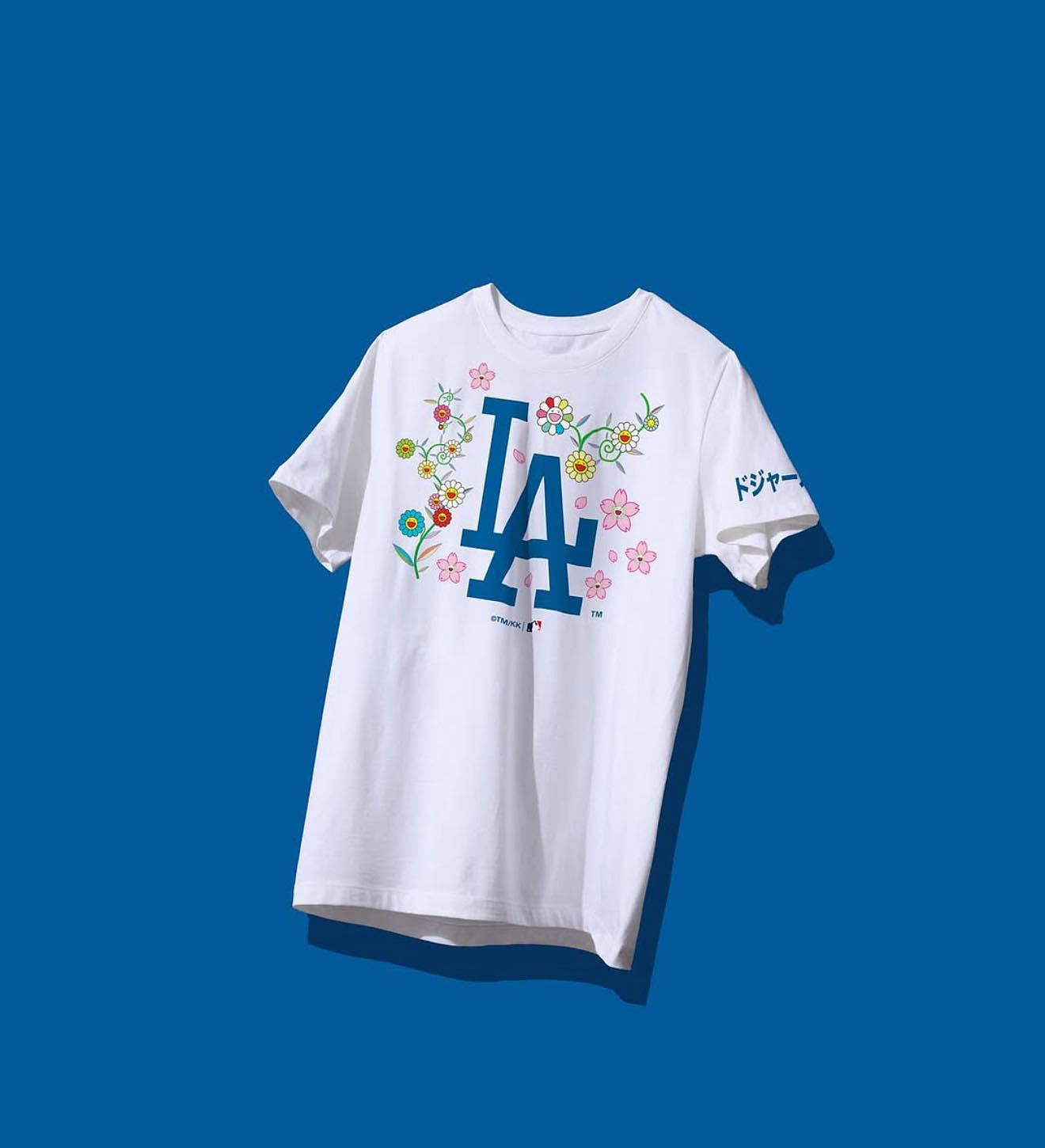 Fanatics LA Dodgers Tシャツ　L 村上隆　タグ付 FANATICS x村上隆x LA Dodgers 小花道奇冠軍紀念T-Shirt 短袖| Yahoo拍賣