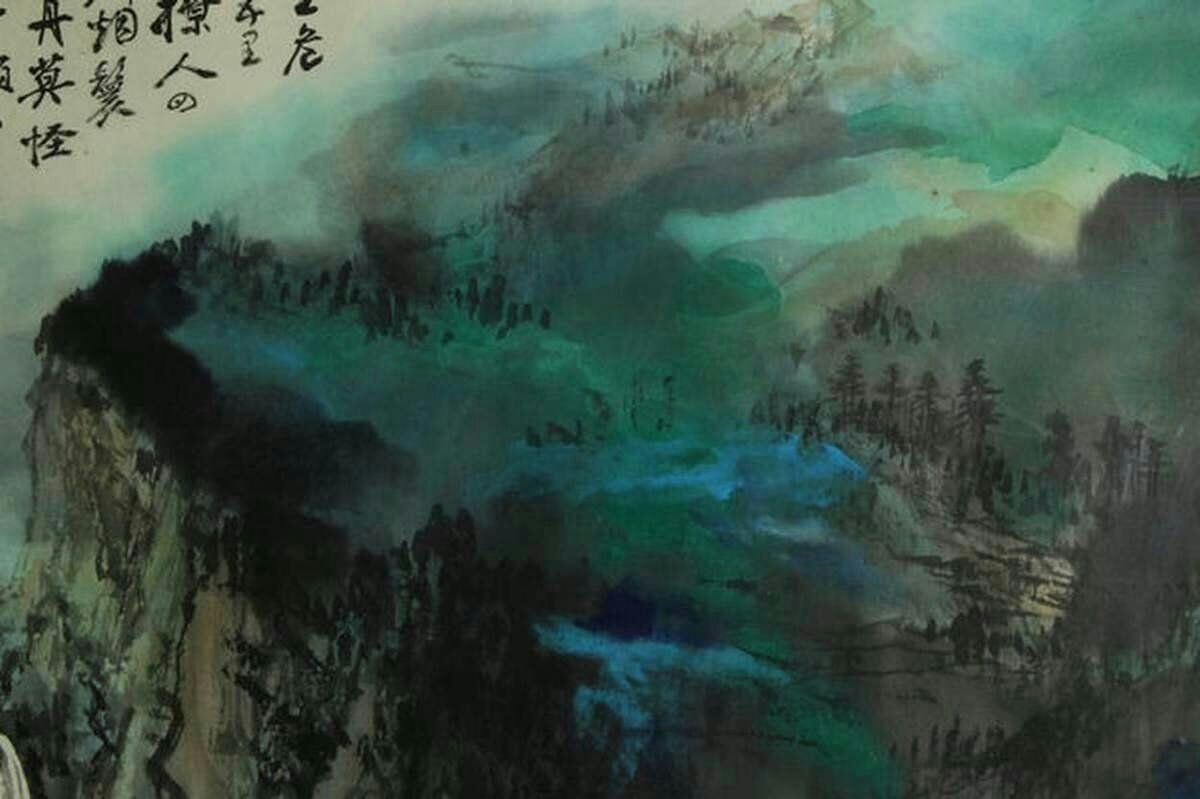張大千 山水圖 张大千泼彩山水百图- 破墨泼彩- 张大千唯一授权官方网站