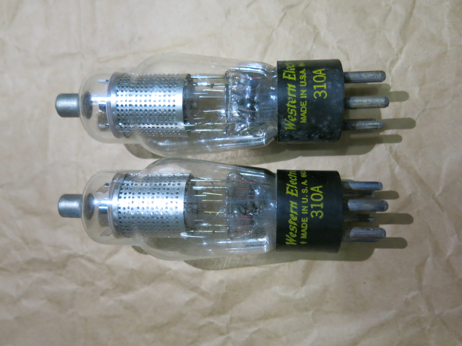 西電WE Western Electric 310A 古董真空管一對| Yahoo拍賣