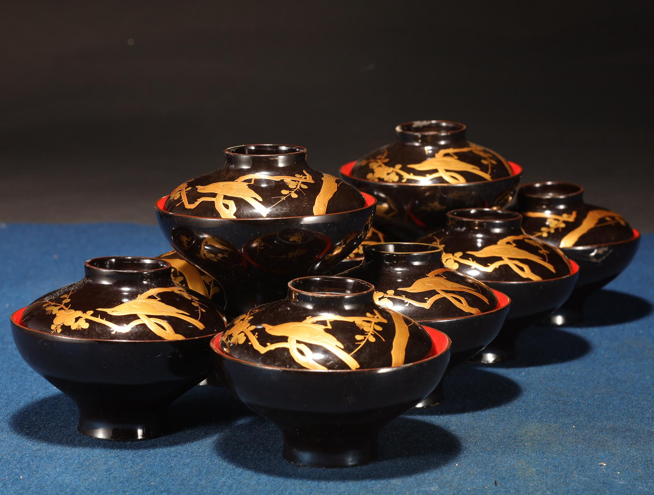 12/10結標古木胎漆器蒔繪蓋碗ADL0098 -茶道具侘寂日本茶道品茶煎茶器
