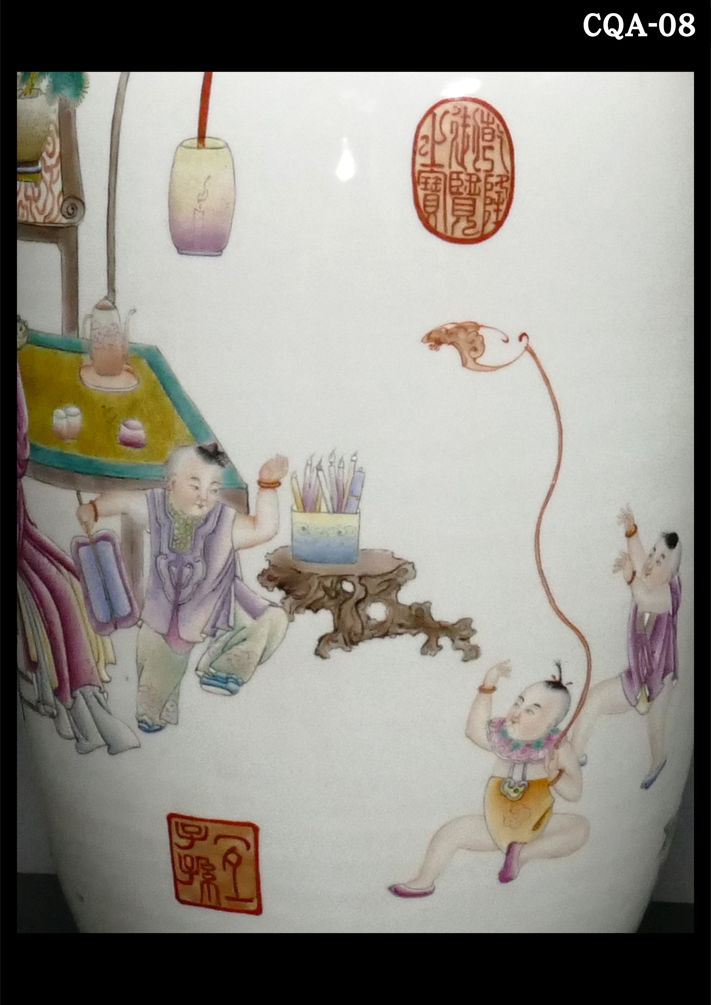 中国清時代　大清乾隆年製　粉彩人物画水指　口径約20㎝　東Y8-0522☆2F 浩林畫廊】【粉彩人物瓶】【文革時期】【大清乾隆年製(款)】 | Yahoo拍賣