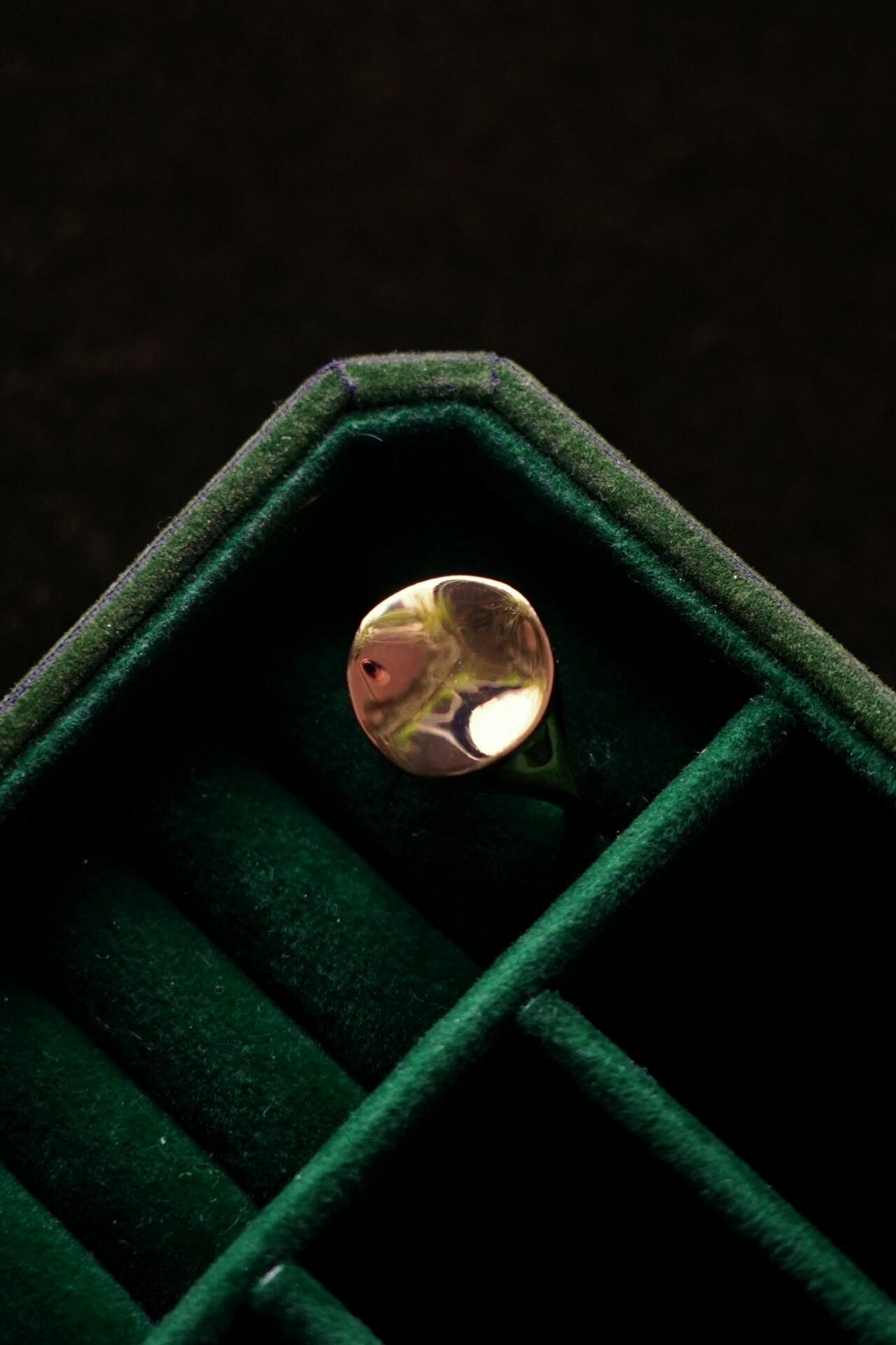 Oroton 鍍金戒指 不規則波浪 幾何戒面 全新 1.65cm