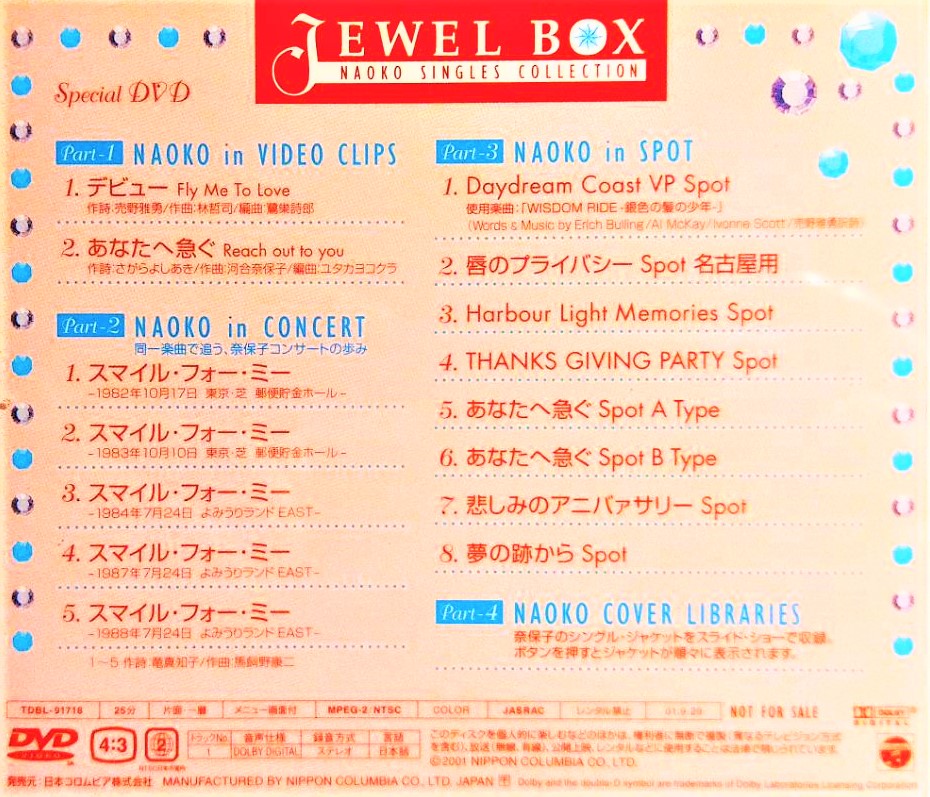 降價出清】 河合奈保子Naoko Kawai ~JEWEL BOX〜Naoko Singles
