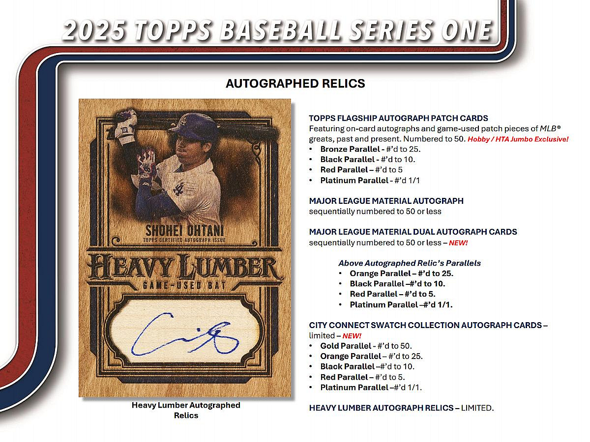 雙子星】2025 MLB Topps Series One 1 Hobby Box 棒球卡可拼大谷翔平