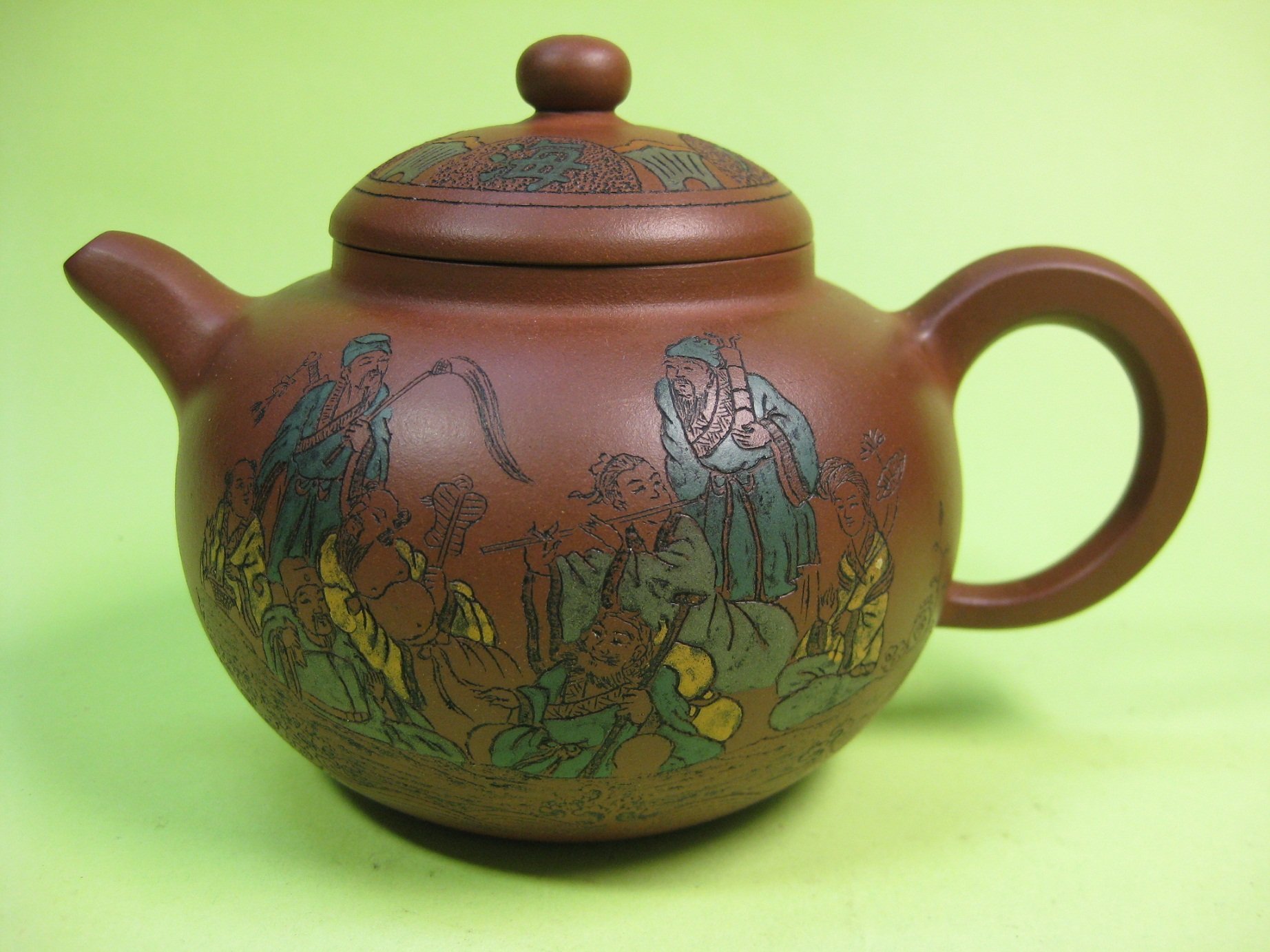 乾坤閣紫砂壺余榮芬郭紀成監製彩繪八仙壺(名家壺) 約250cc | Yahoo拍賣