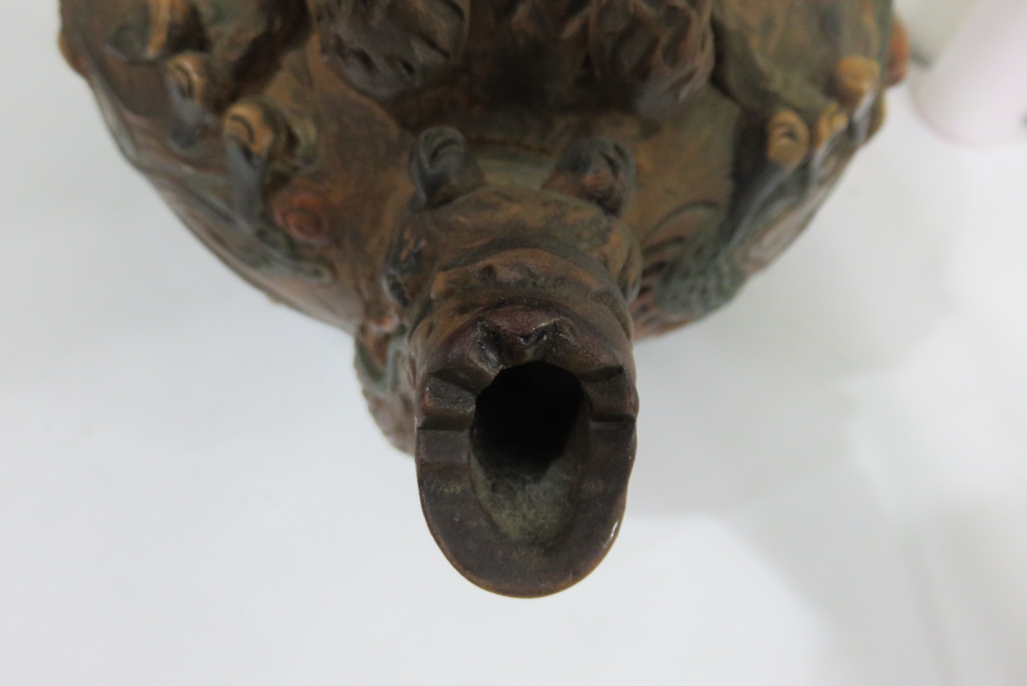 讓藏】早期收藏,,南投古龍窯,手工浮雕彩色龍茶壺,老台灣,大龍罐,落款 