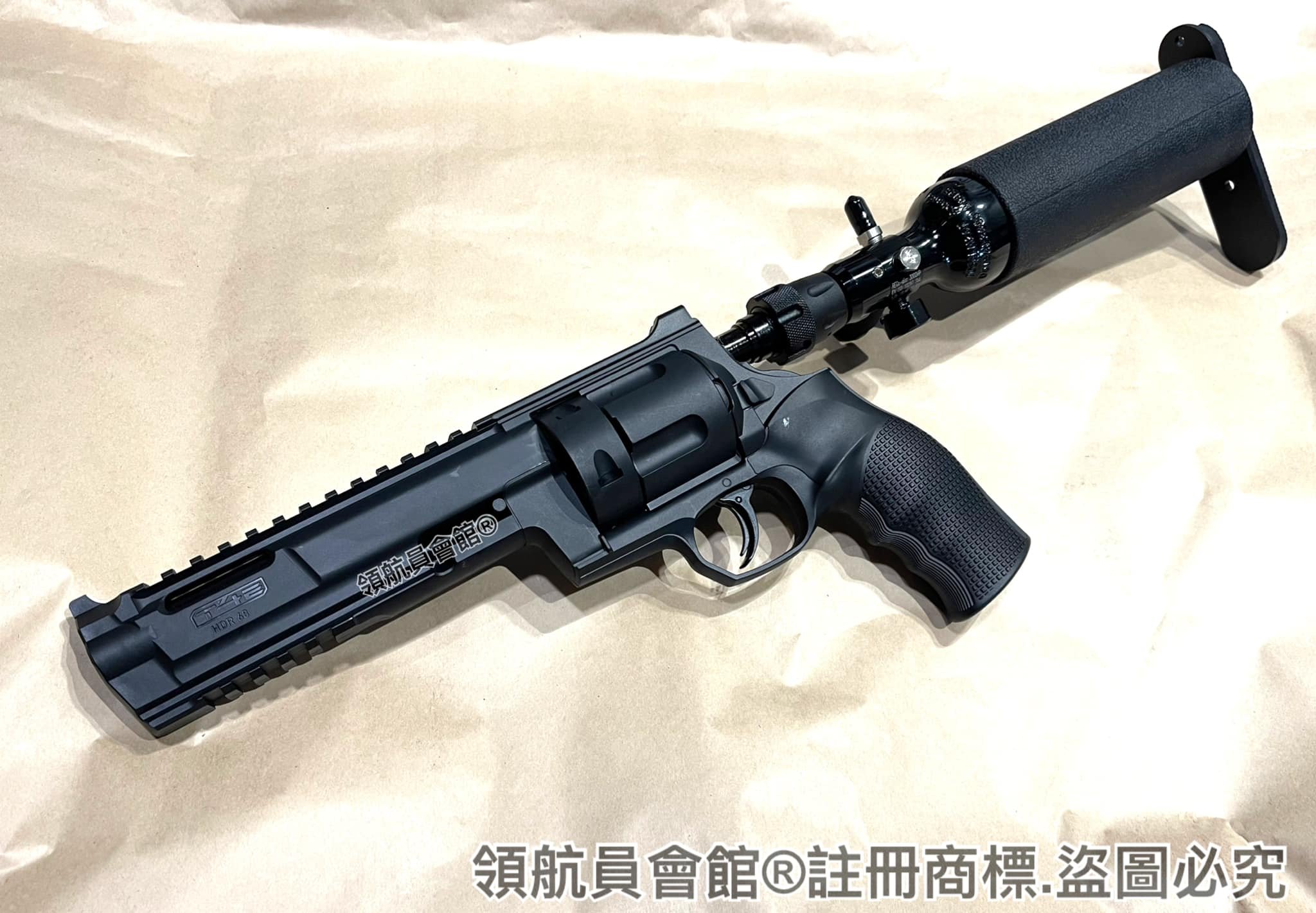 領航員會館】合法驅趕動物！威力強大TR68升級高壓氣瓶大綱瓶HDR68左輪