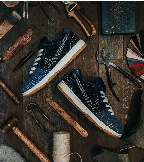 R'代購Nike SB Dunk Low Pro PRM Denim Sashiko 藍丹寧牛仔日本刺繡