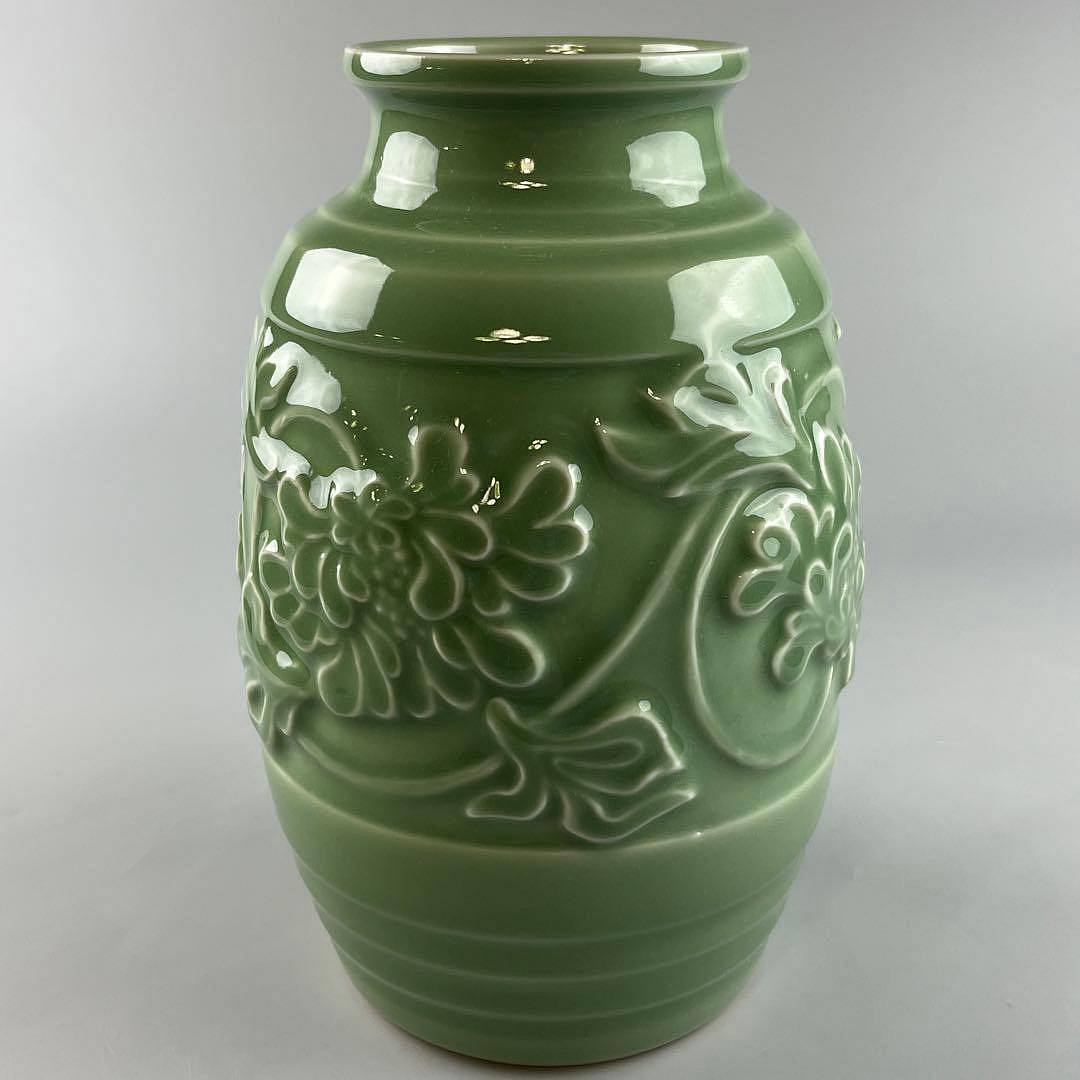 加藤溪山 天龍寺 青瓷 青釉 青磁 陶磁器 古美術 花瓶 壺 共箱 加藤溪山天龍寺青瓷青釉青磁陶磁器古美術花瓶壺共箱| Yahoo拍賣