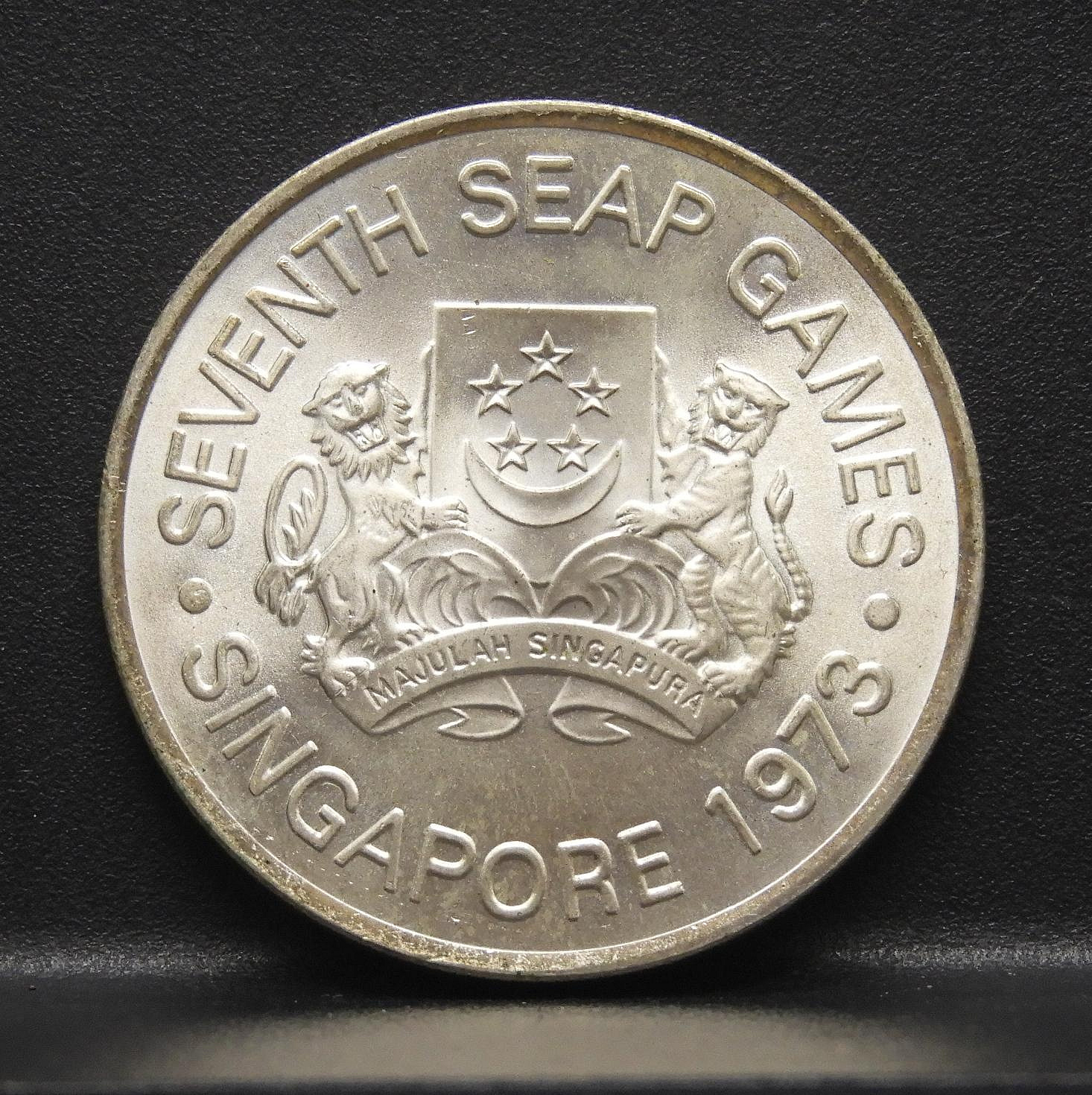 周日結標】(M093-5)=1973年新加坡5元銀幣=1枚(重約24.9克) =保真| Yahoo拍賣