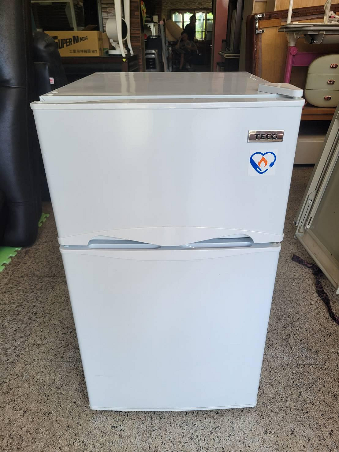 香榭二手家具*東元TECO 101公升一級能效 雙門小冰箱-型號:R1011W-冷凍小冰箱-套房冰箱-電冰箱-中古冰箱