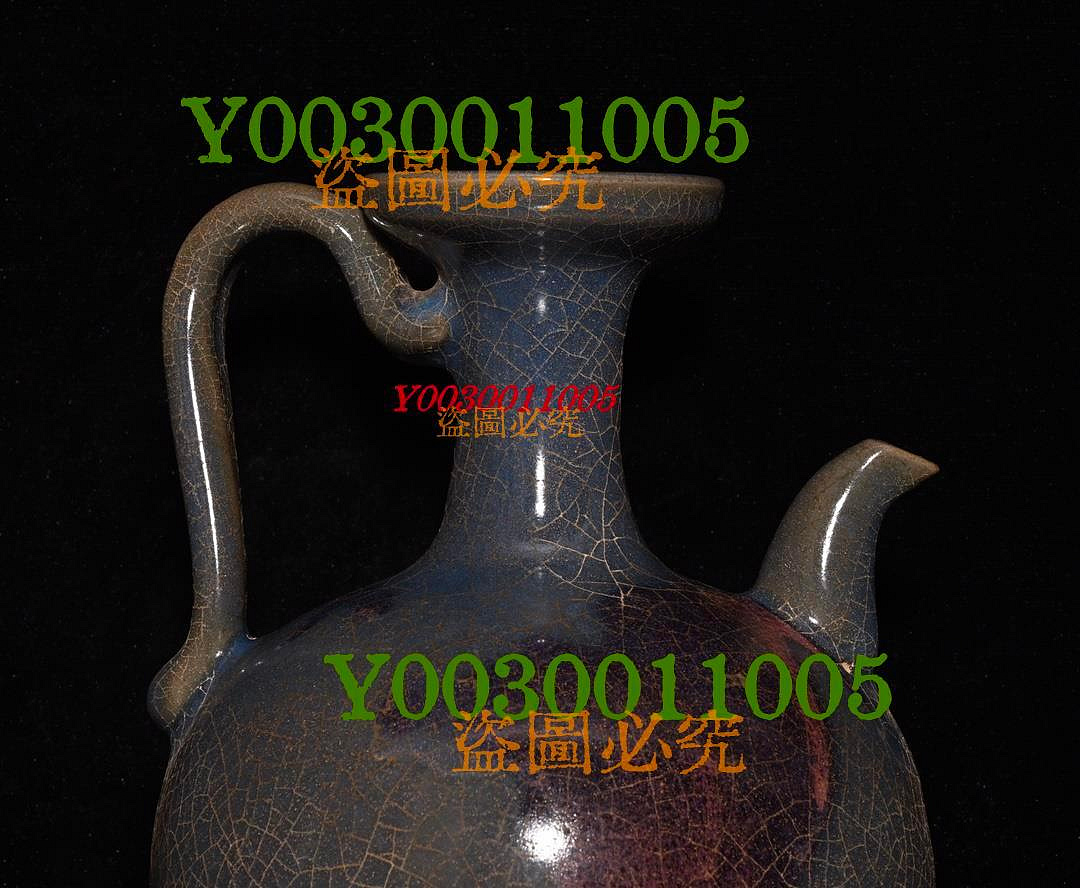 宋鈞窯窯變釉執壺，高22×16厘米200571 瓷器汝窯鈞窯【華夏尋寶