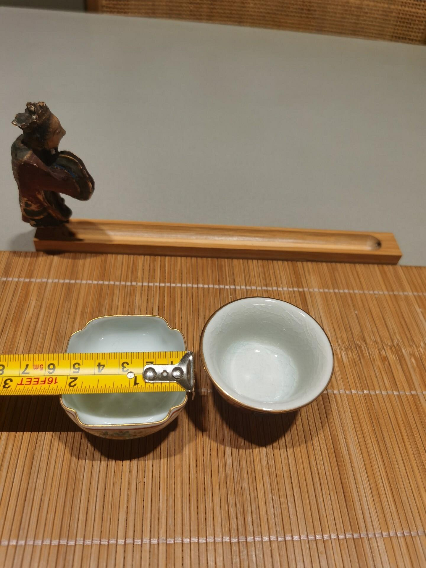 嚴選日本回流明治大正時期九谷燒茶杯，雙面開窗手繪珍藏限量僅2個九谷