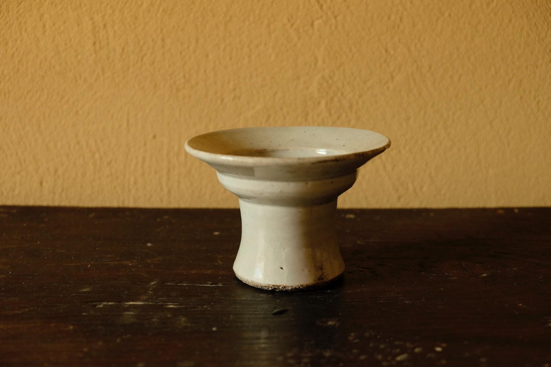 嚴選19世紀李朝白瓷祭器深鉢，高麗青瓷藝術珍藏品直徑12cm 高9cm 白磁