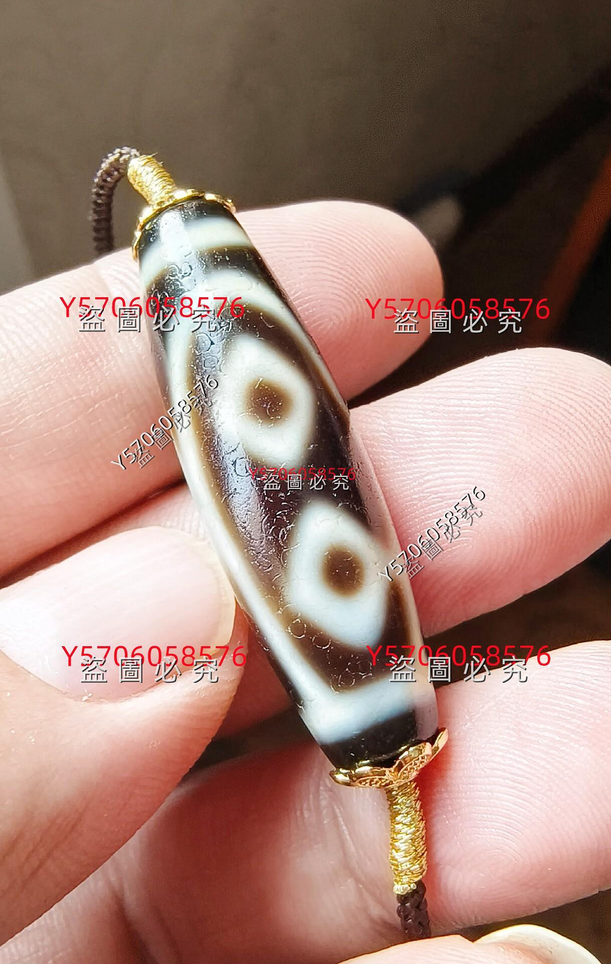 御幸天珠 AA03352 金剛四眼天珠 29x10mm 龍紋天珠 紅玉髄 赤瑪瑙 ツヤ