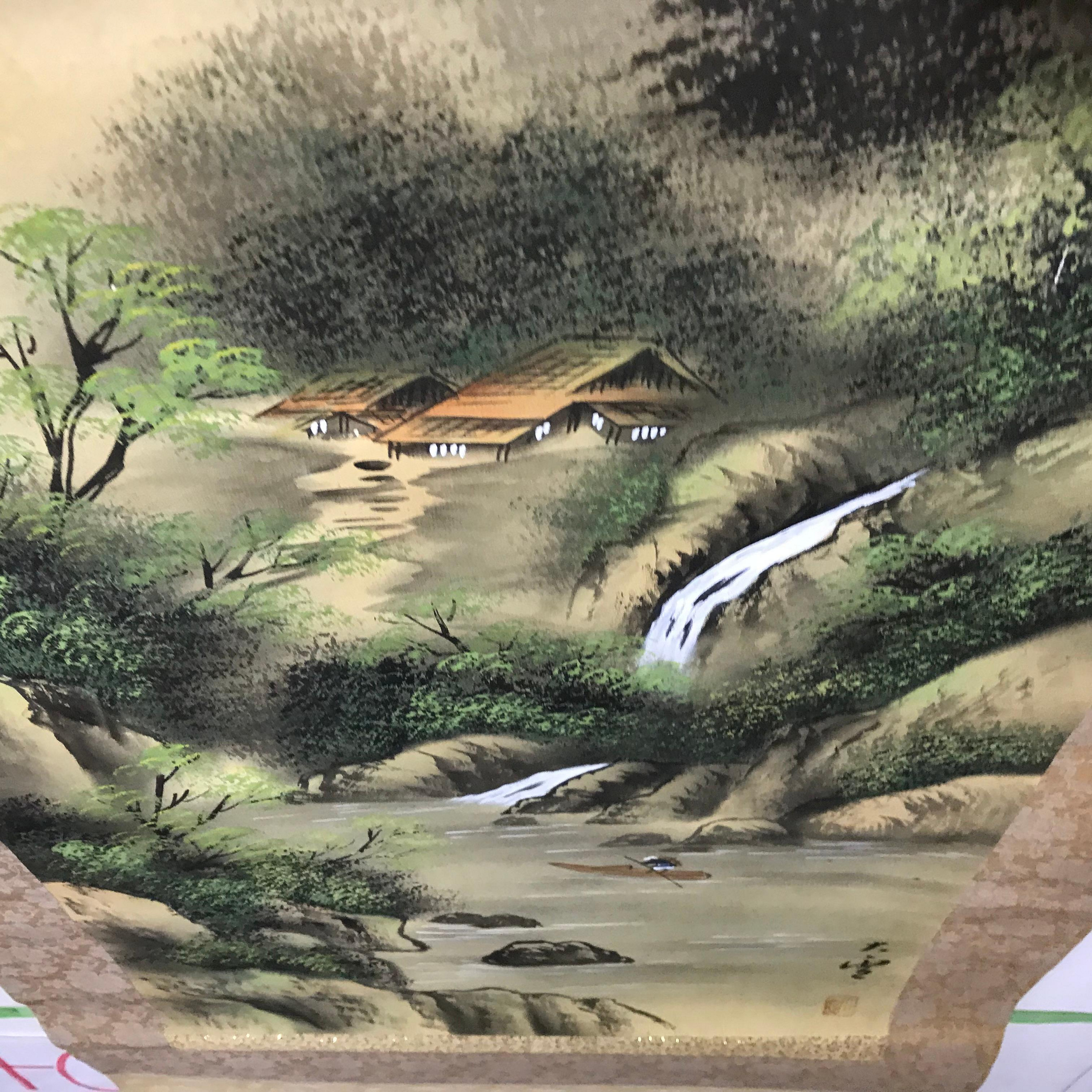 水墨山水37 Yahoo!オークション - 8025 【真作】杉原元人 「水墨山水」 共箱
