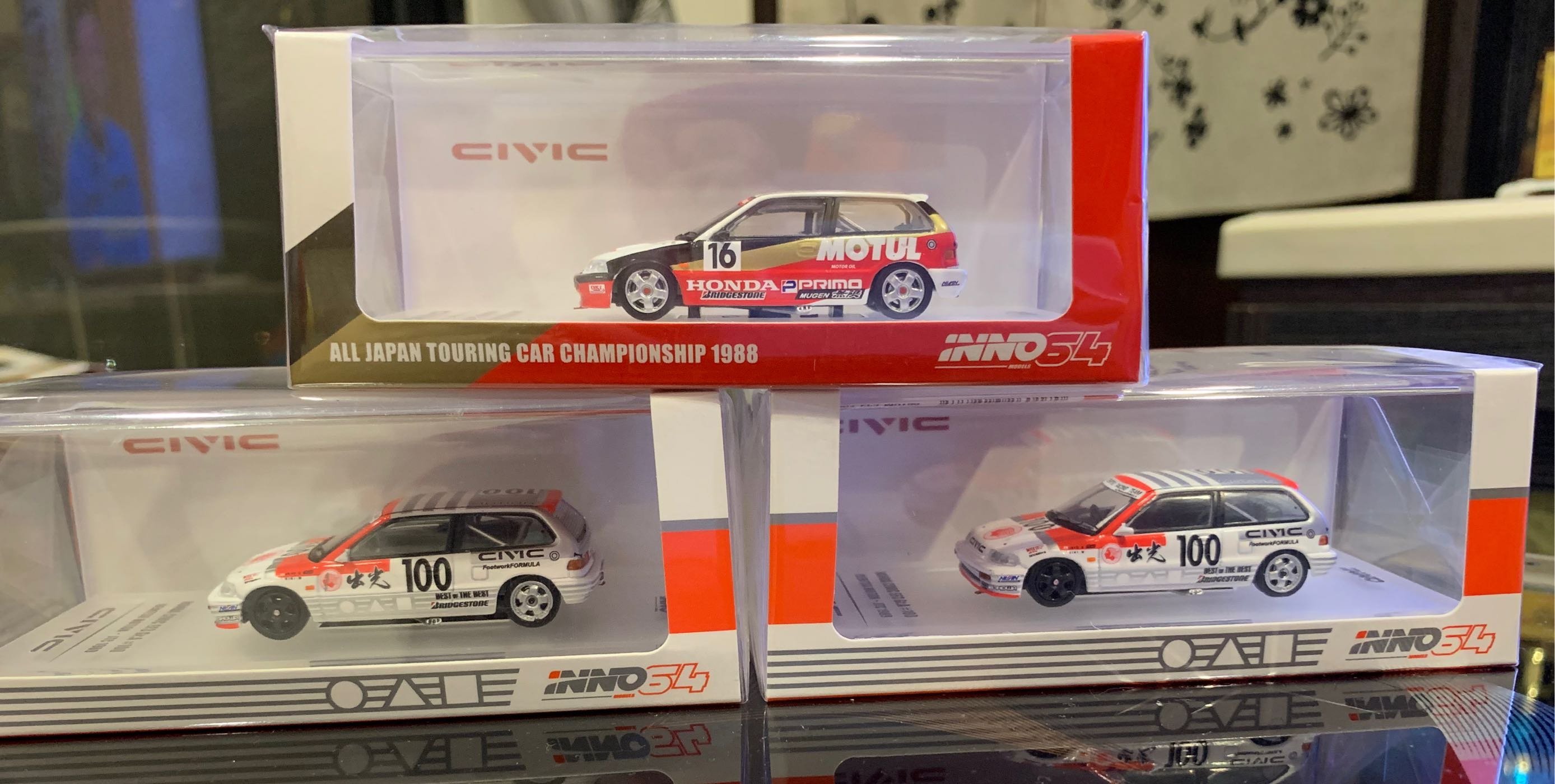 INNO HONDA CIVIC EF廠車1/64無限彩繪及出光彩繪| Yahoo拍賣