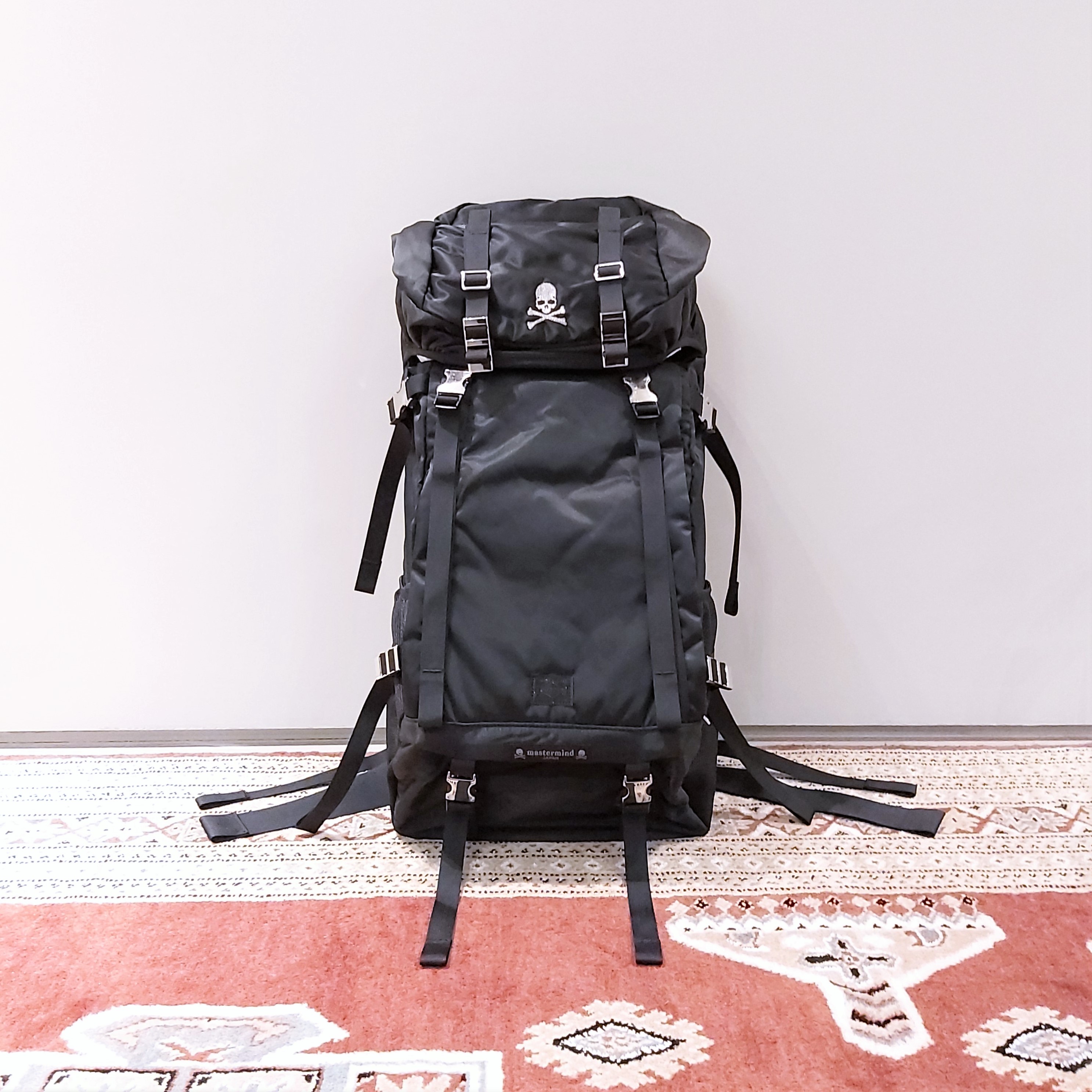 VINTAGE ] PORTER x MASTERMIND JAPAN BACKPACK 黑色尼龍大型後背包MMJ 