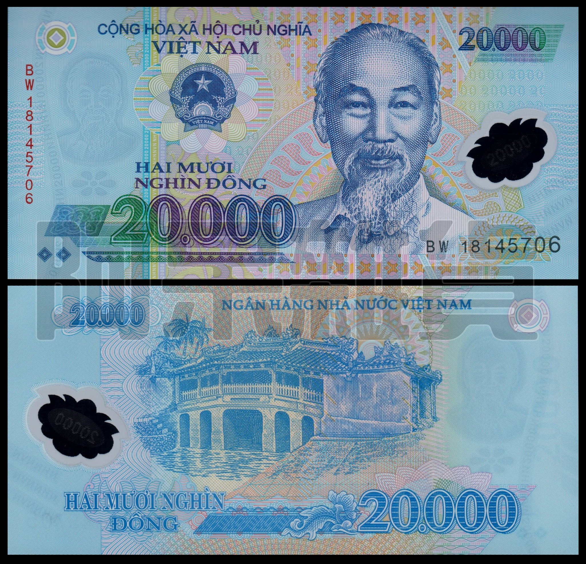 森羅本舖現貨實拍越南20000盾世界遺跡來遠橋萬元塑料鈔全新無折真鈔紙鈔越南盾五色錢| Yahoo拍賣