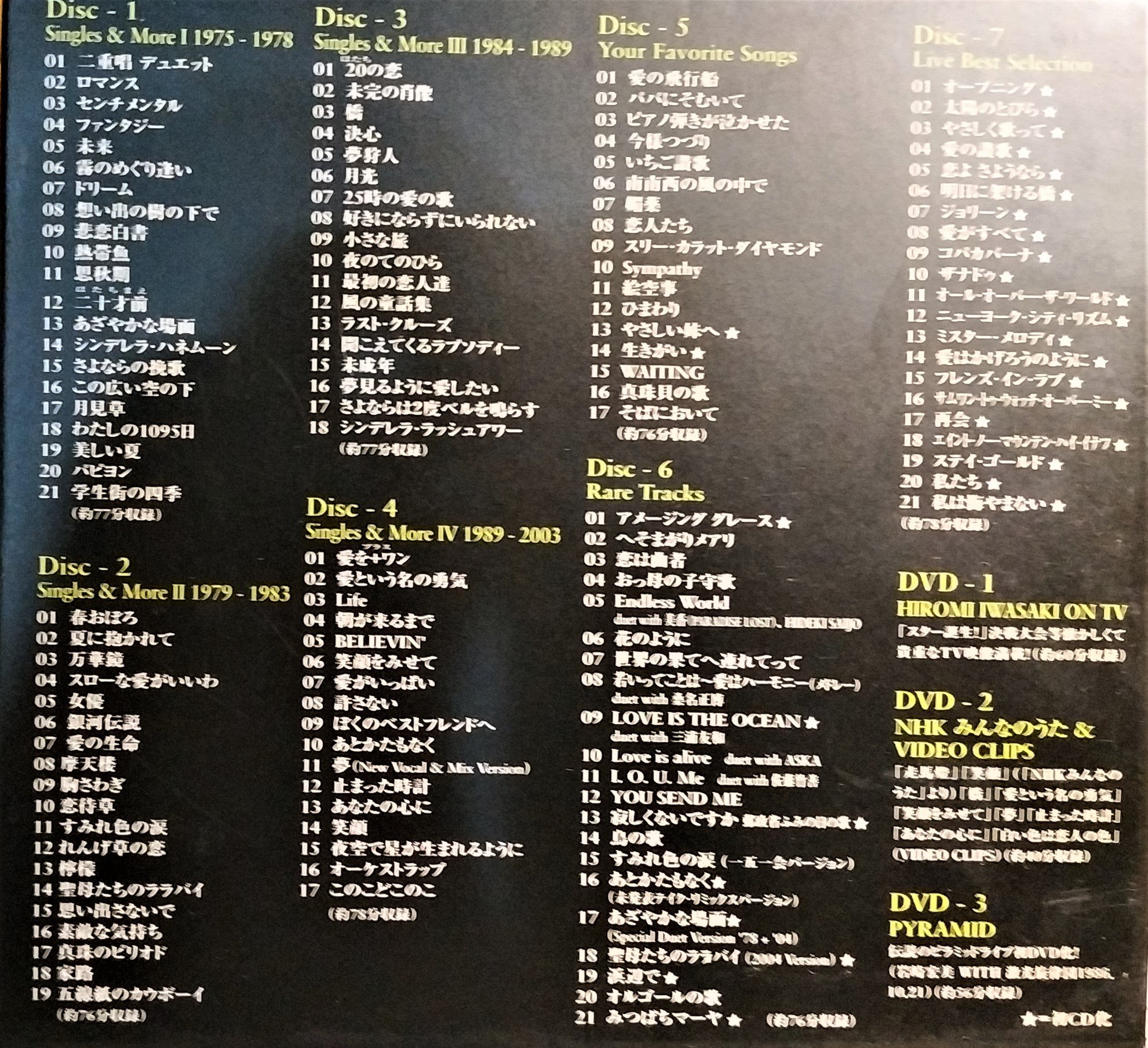 日版已拆近全新已絕版--- 岩崎宏美~ 30TH ANNIVERSARY BOX ( 7CD+3DVD