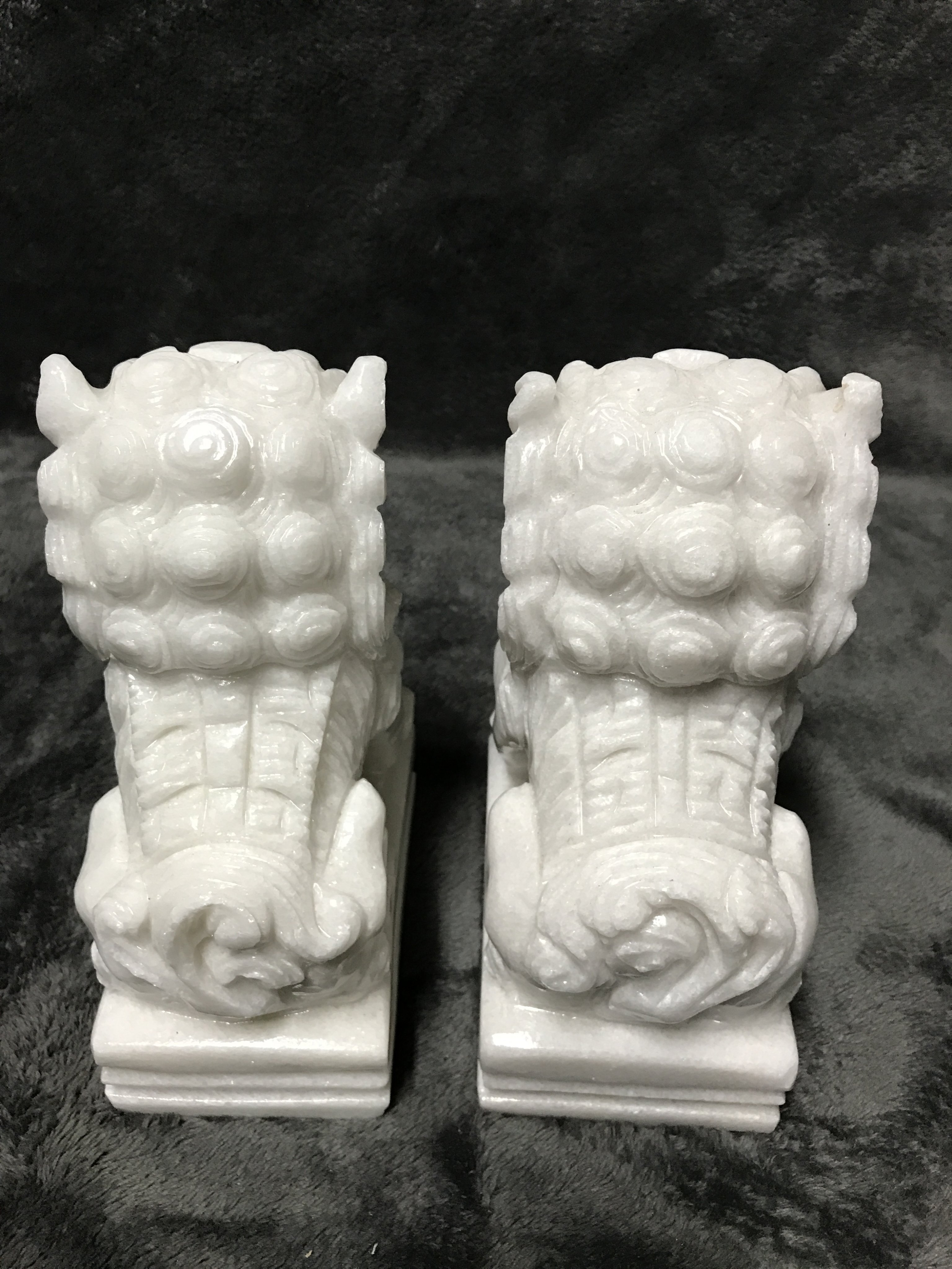 浪人藝術】~漢白玉石獅一對**高20cm | Yahoo拍賣