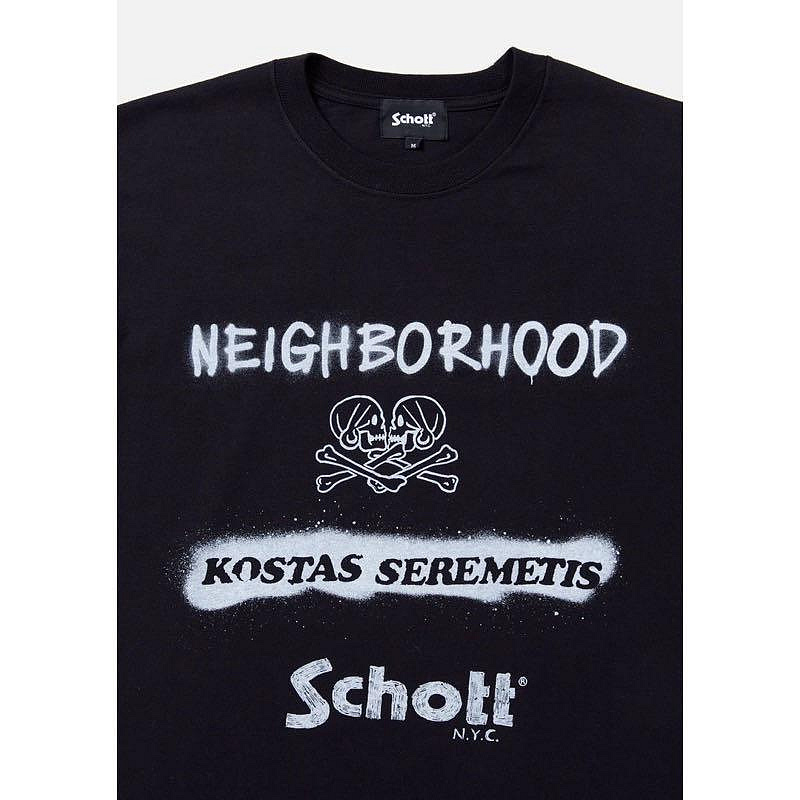NEIGHBORHOOD Schott KOSTAS SEREMETIS ロンT NH×Schott×KOSTAS SEREMETIS/LS T-SHIRT