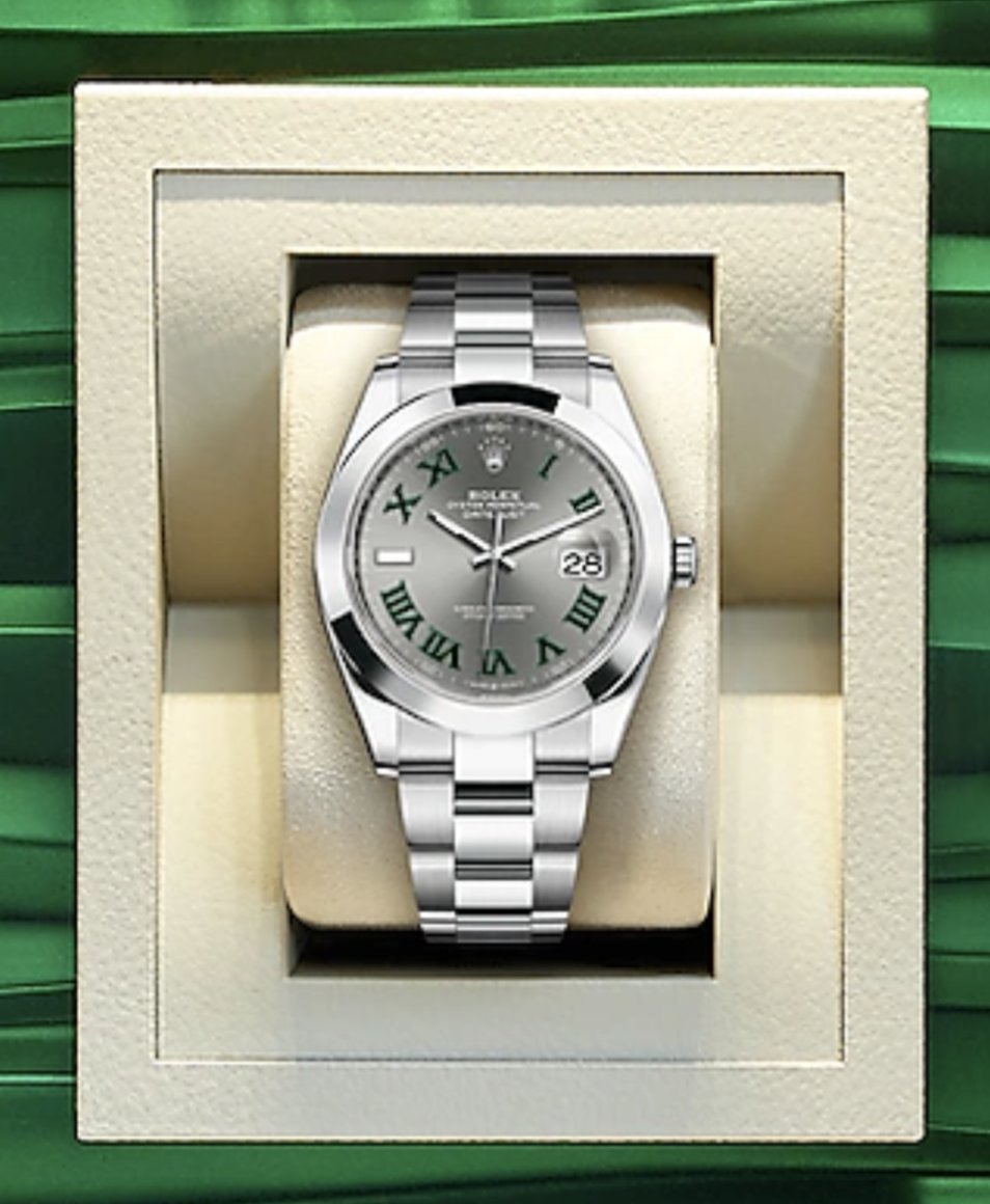 ［蟻蕉榴］ Rolex 全新勞力士 灰綠羅 126300 datejust dj41 三版 豪式帶 溫布頓