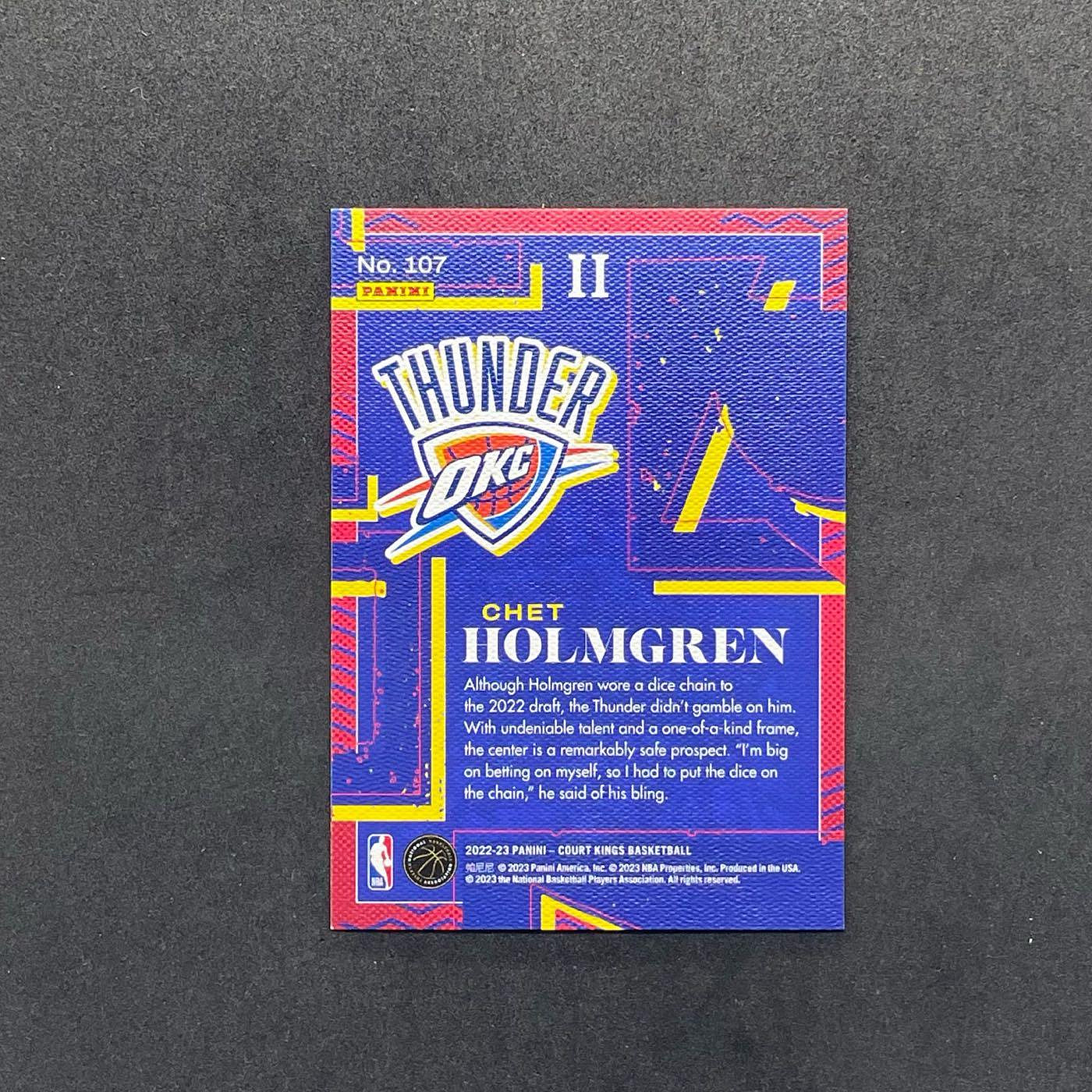 RC)雷霆門神Chet Holmgren 二級油畫Court Kings Level II 2 Rookie