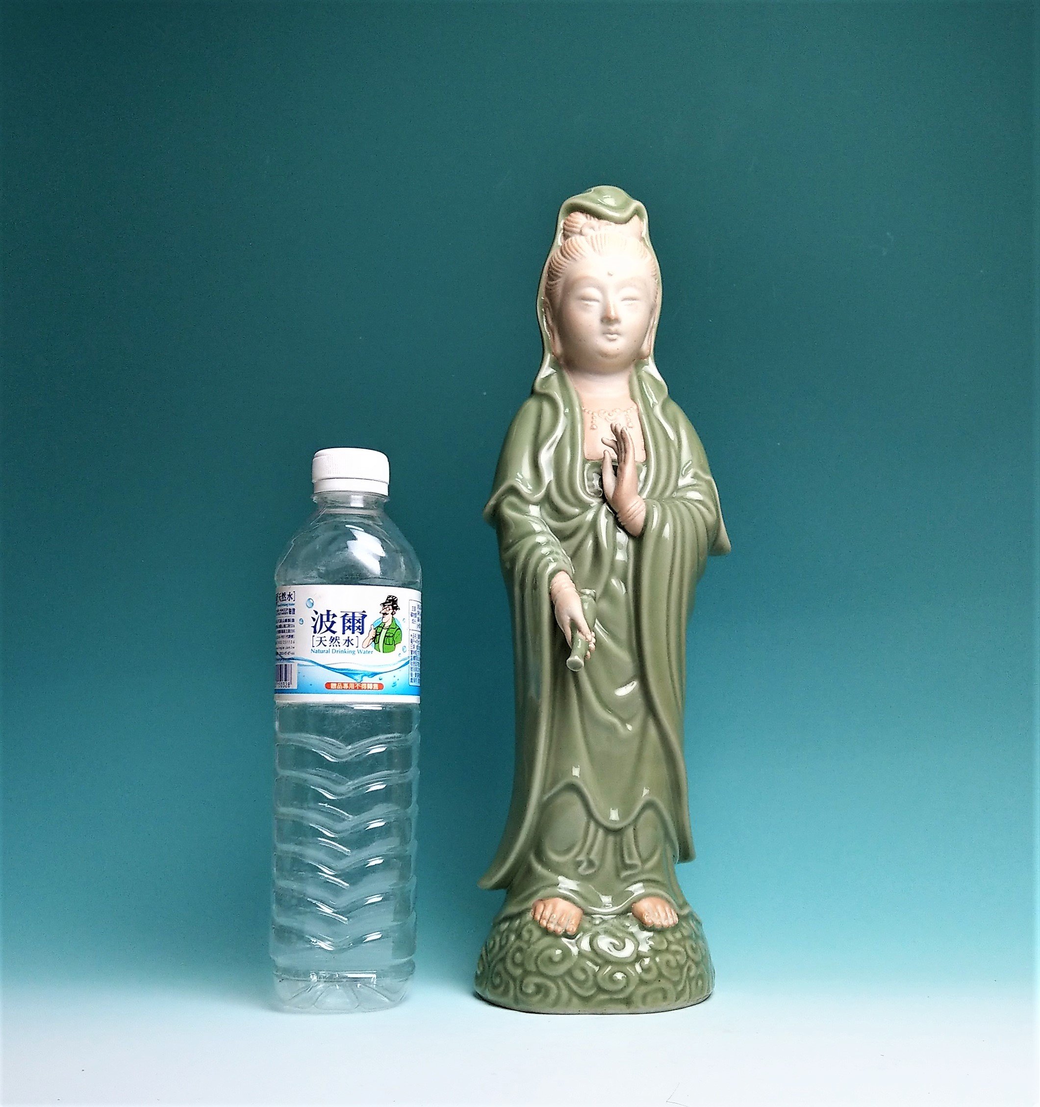 青瓷不遊環瓶  古美術 青白不分- 沐澤古美術