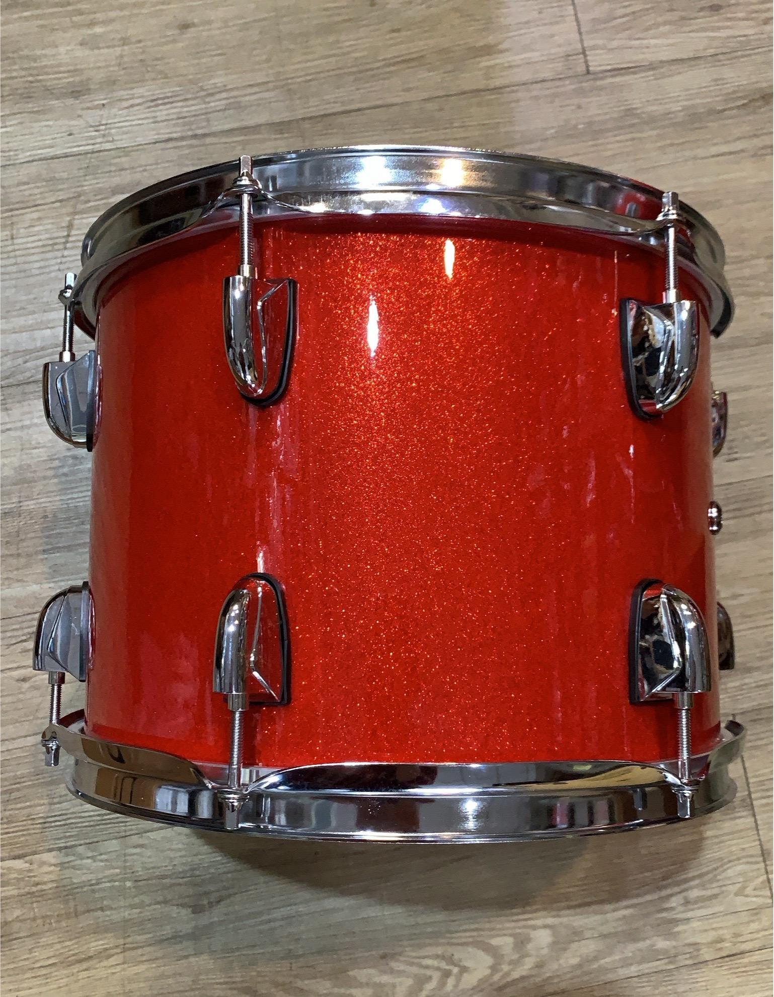雅典樂器世界＊ 極品12吋Tom Tom 懸吊式高音鼓中音鼓紅色金蔥贈送高階