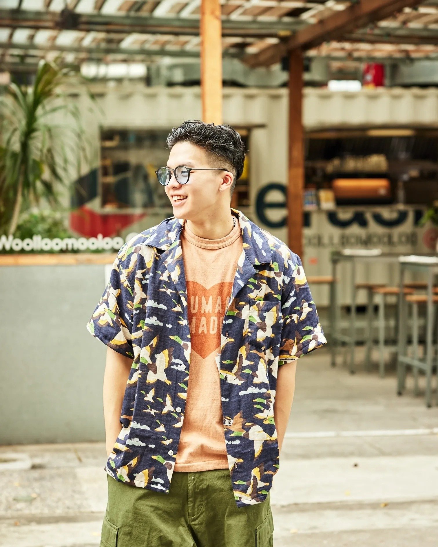 希望商店】HUMAN MADE DUCK GAUZE ALOHA SHIRT 23SS 人間制飛鴨