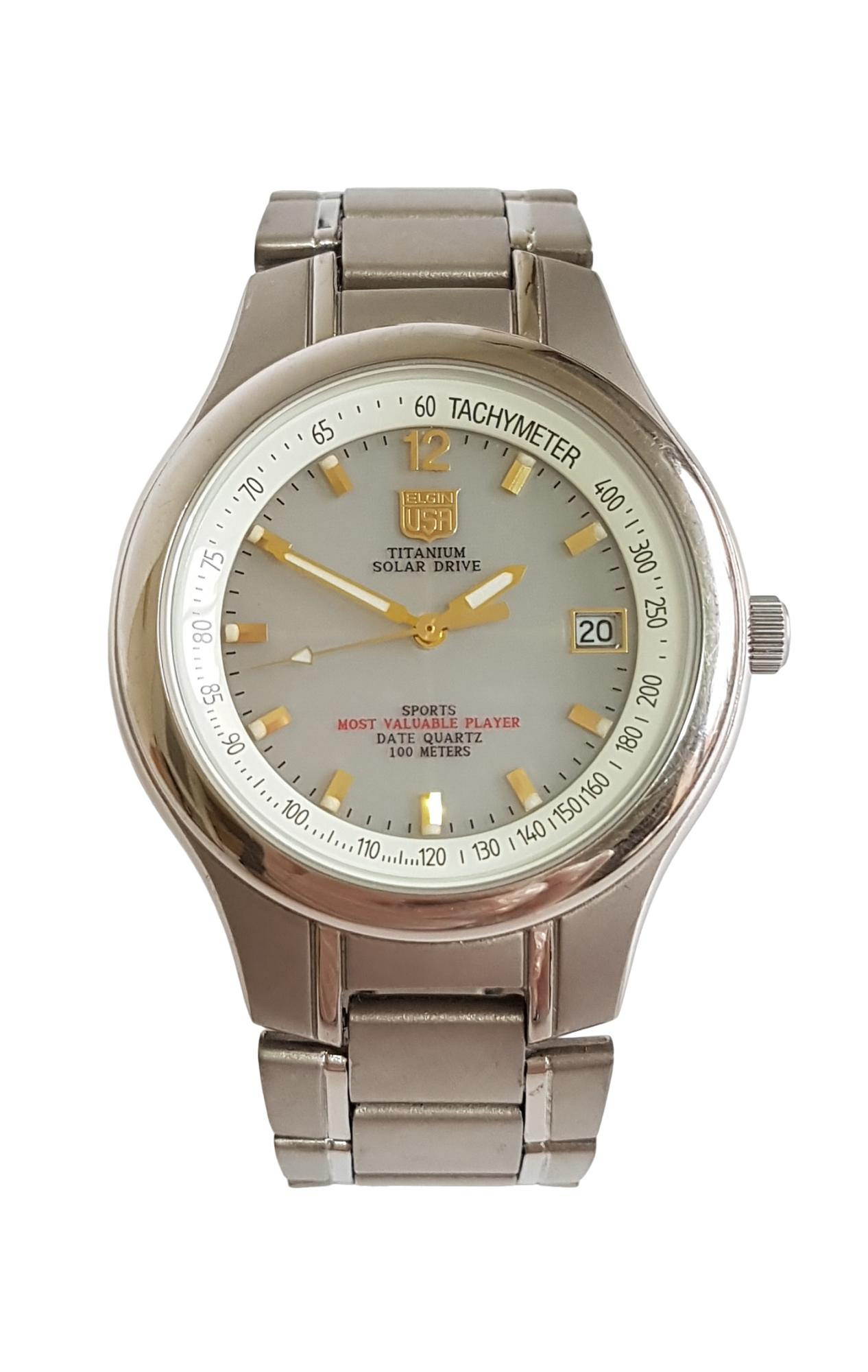 SOLAR ELGIN エルジン DRIVE - チタン TITANIUM Elgin 腕時計 メルカリ 