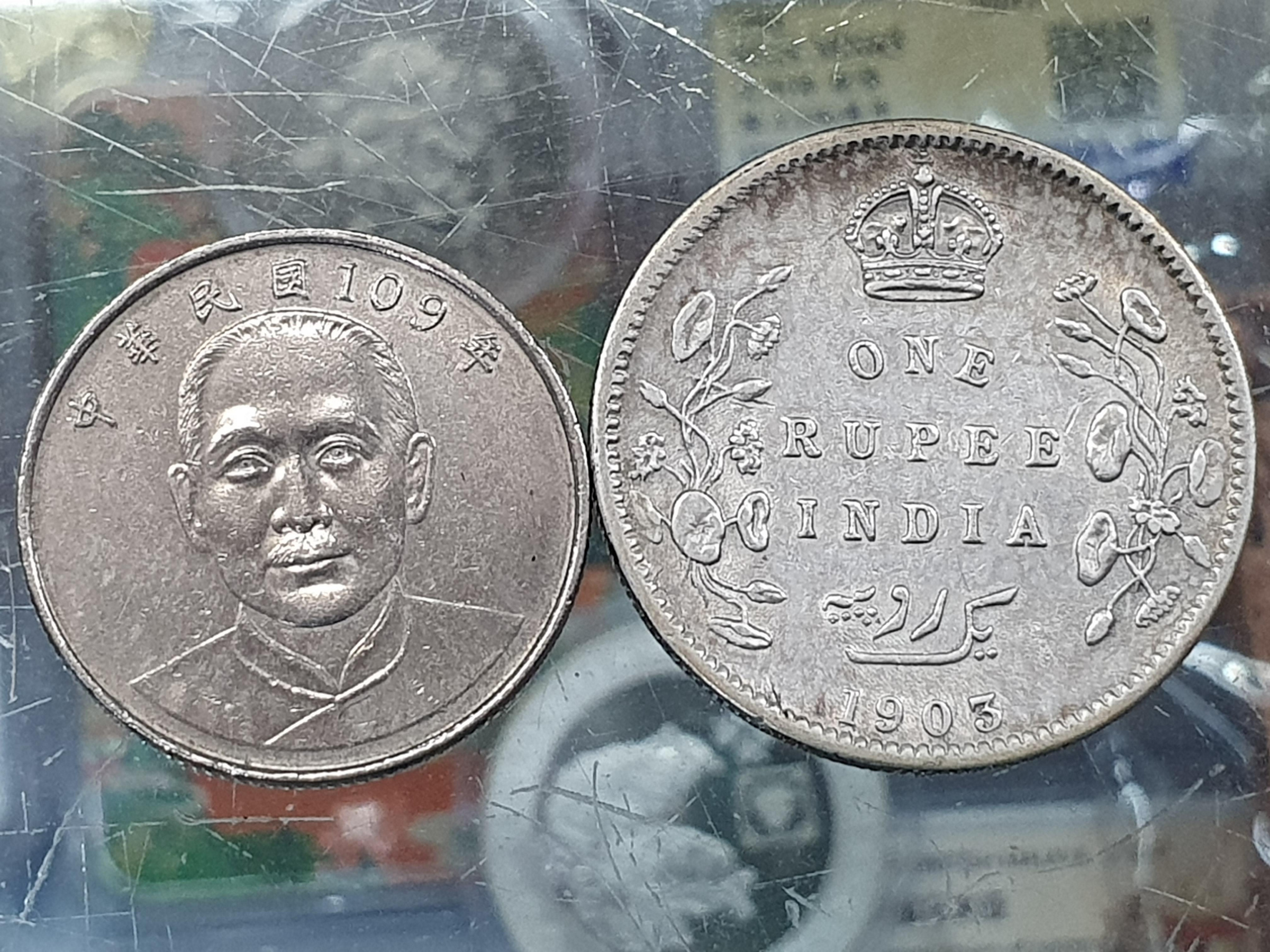 ☆孟宏館☆1903年英屬印度愛德華七世1盧比one rupee 銀幣~.231125.1.98 | Yahoo拍賣