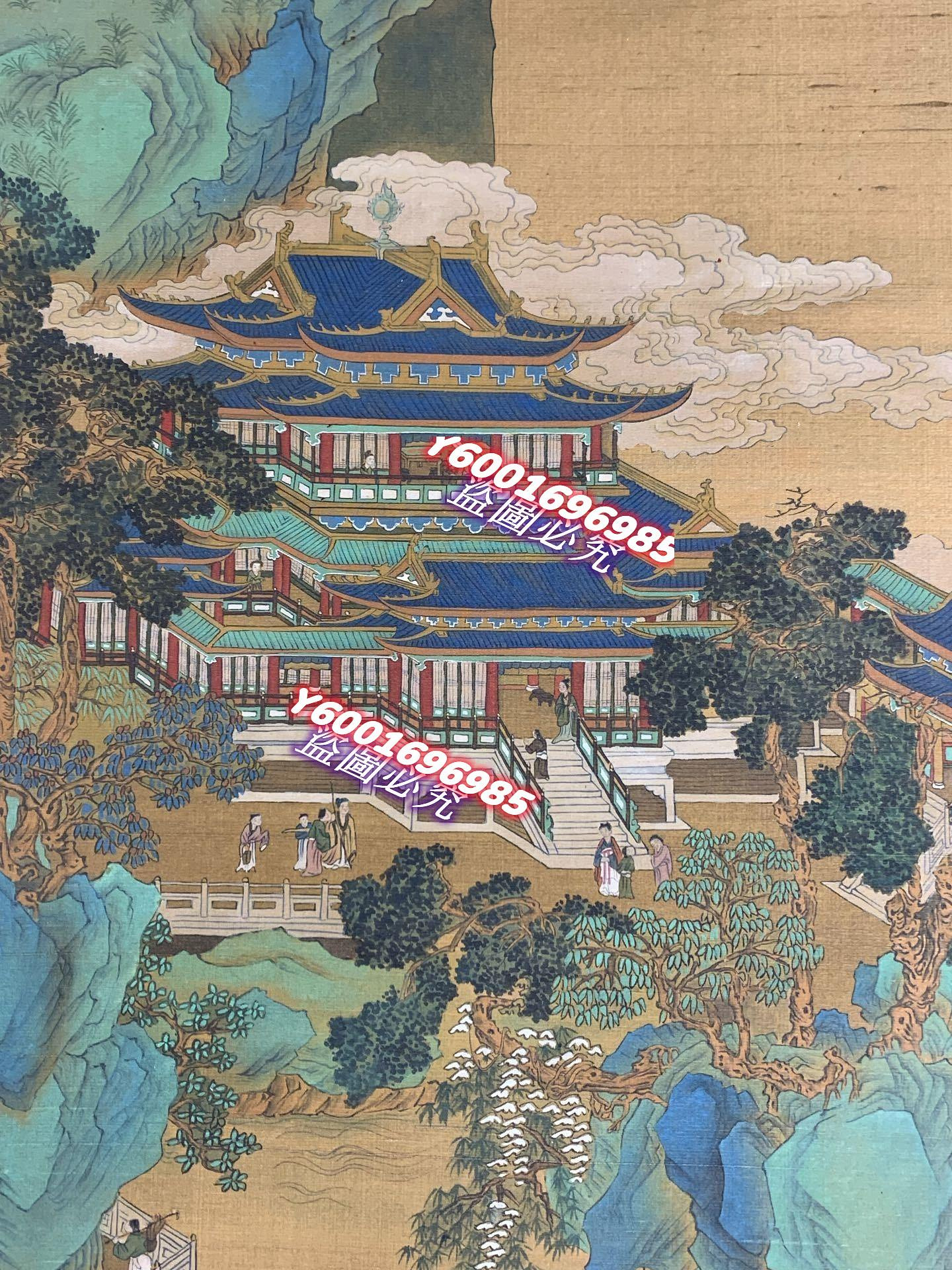仇英（1505-1552），仙山樓閣圖，明代畫家，與沈周、文徵明、唐寅并稱