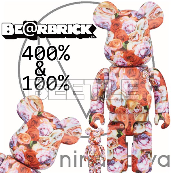 BEETLE BE@RBRICK MIKA NINAGAWA 蜷川實花彩色玫瑰ROSE 四代100